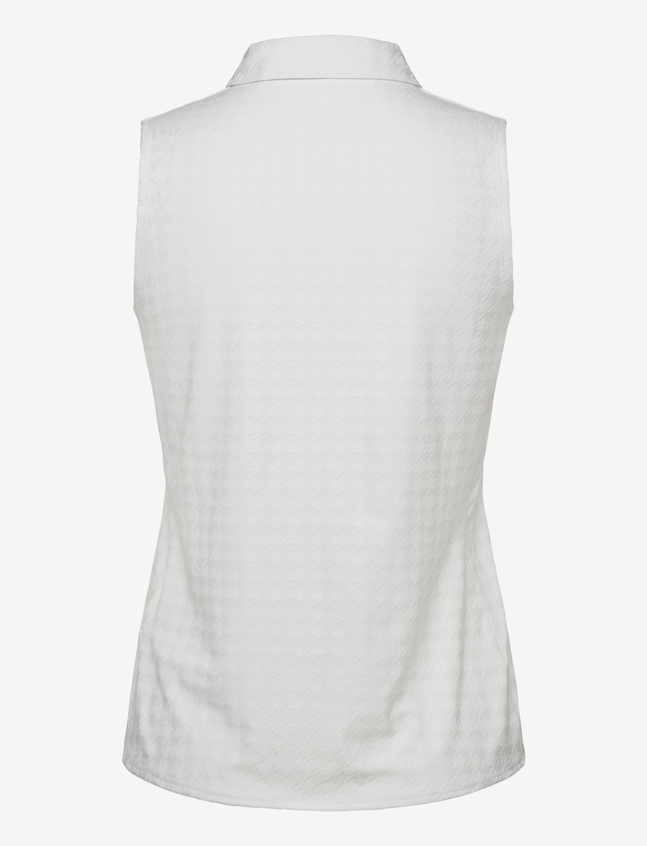 PUMA Golf - W Houndstooth SL Polo - polos - white glow - 1