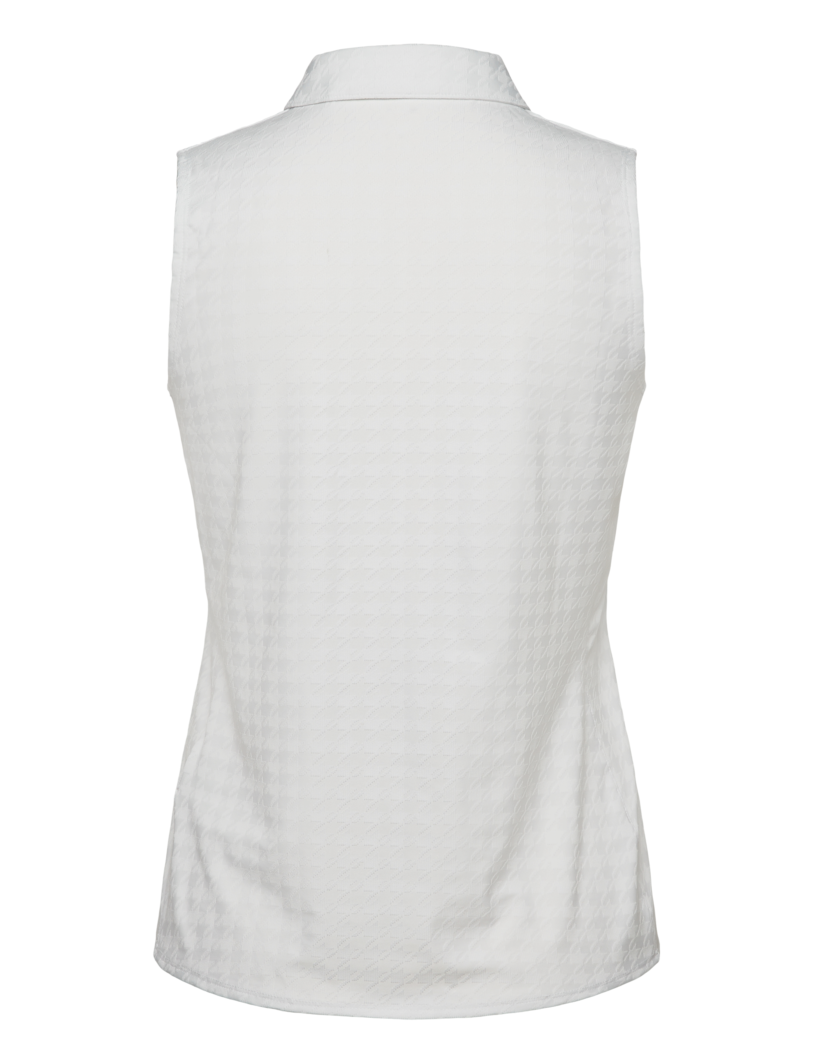 PUMA Golf - W Houndstooth SL Polo - koszulki polo - white glow - 1