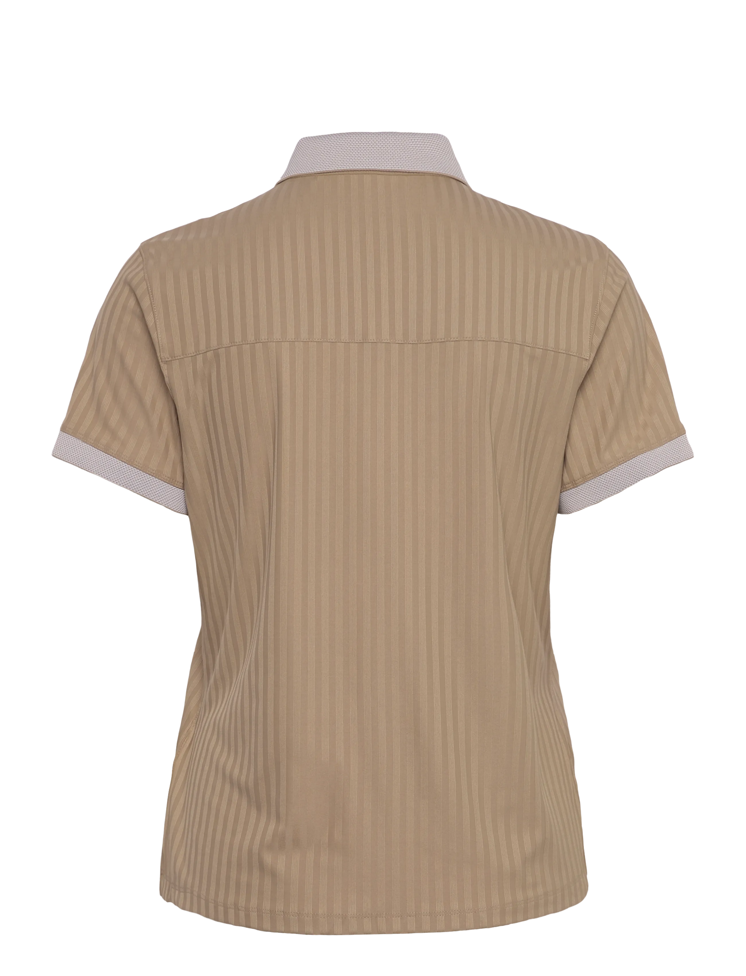 PUMA Golf - W MATTR Jacquard Stripe SS Polo - polos - ice coffee - 1