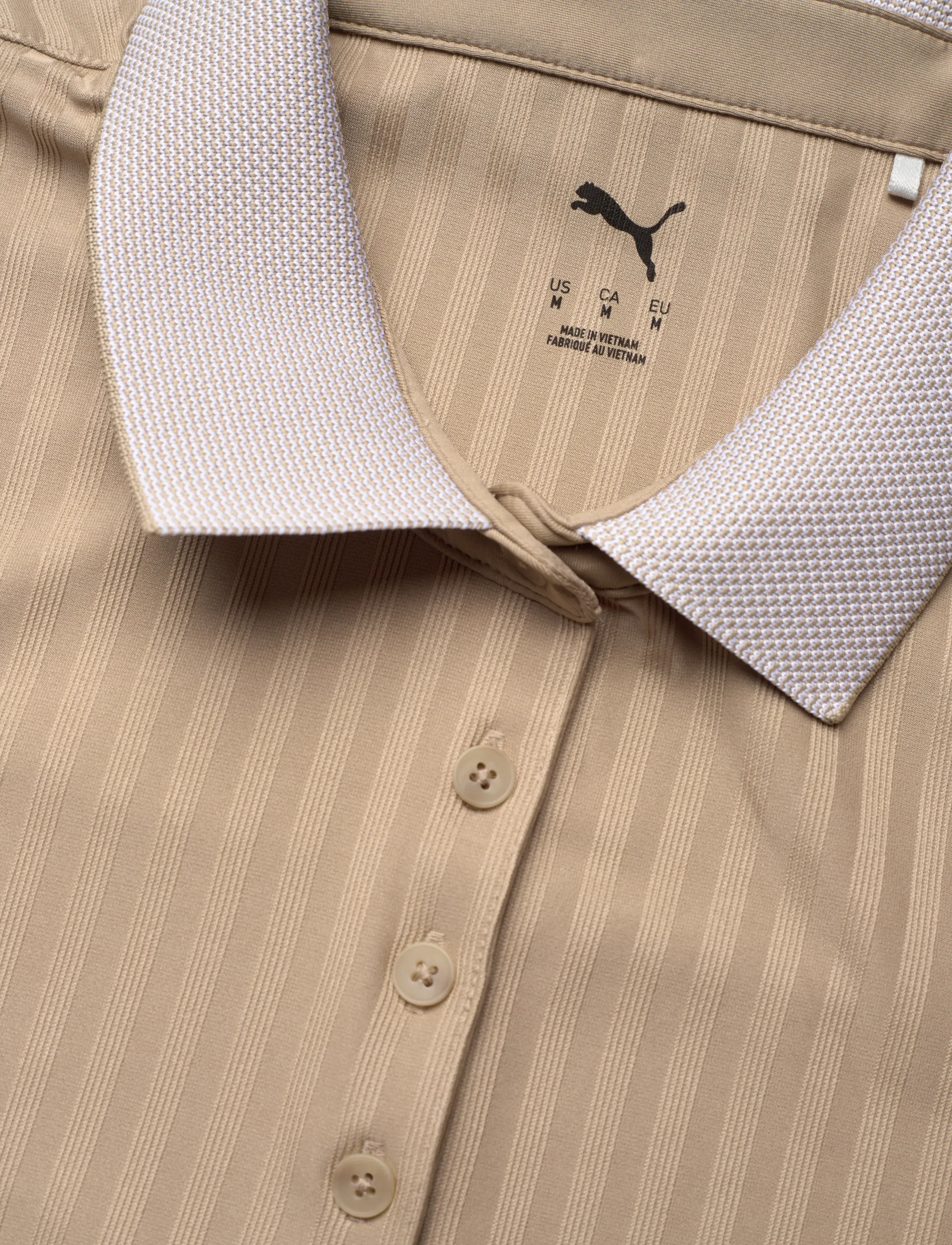 PUMA Golf - W MATTR Jacquard Stripe SS Polo - polos - ice coffee - 2