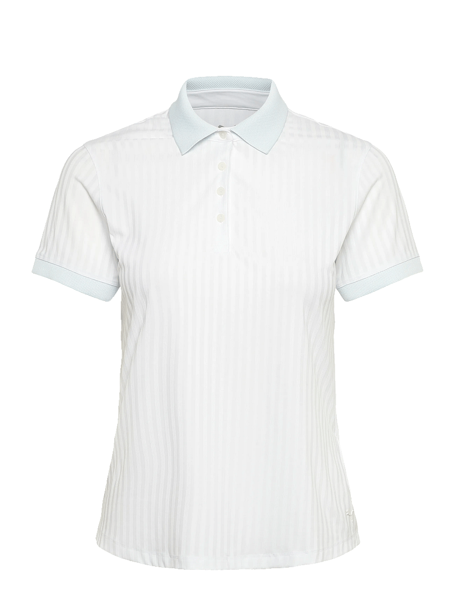 PUMA Golf - W MATTR Jacquard Stripe SS Polo - oberteile & t-shirts - white glow - 0