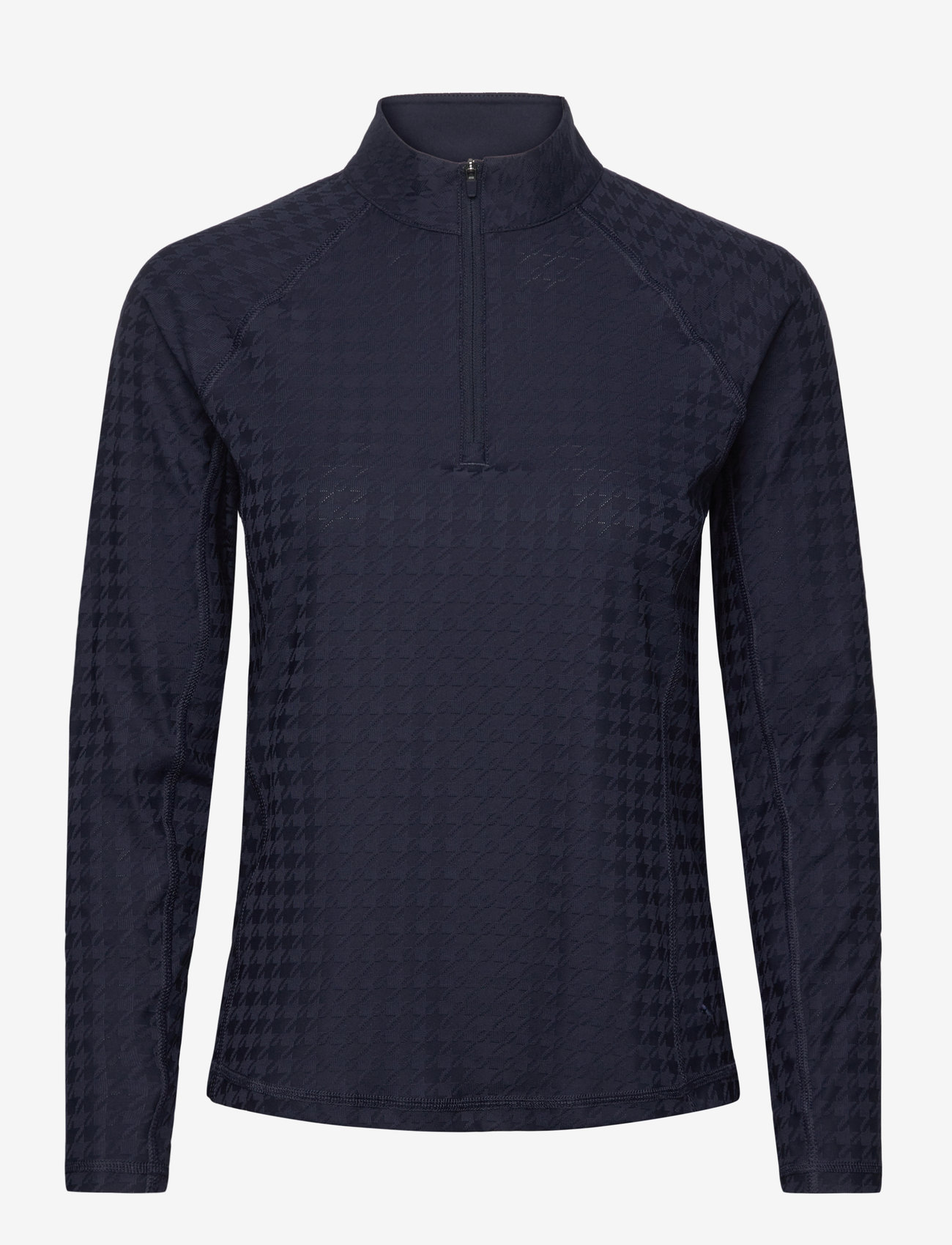PUMA Golf - W Houndstooth 1/4 Zip - underställströjor - deep navy - 0