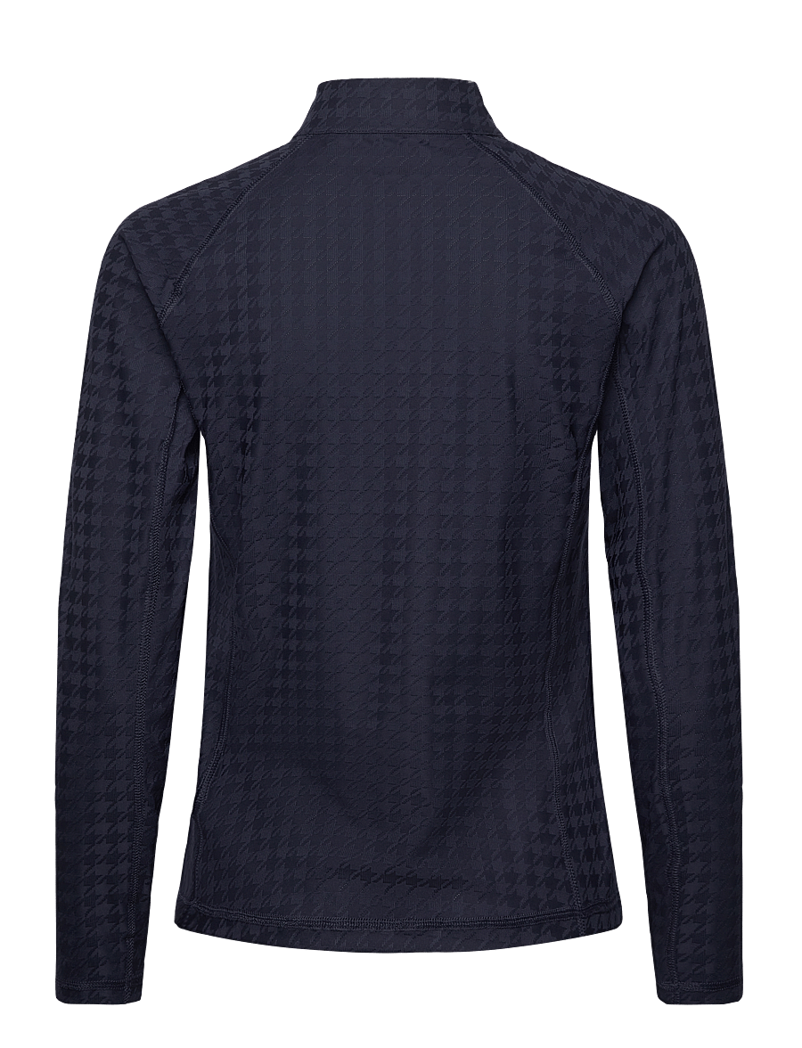 PUMA Golf - W Houndstooth 1/4 Zip - funktionsunterwäsche - oberteile - deep navy - 1
