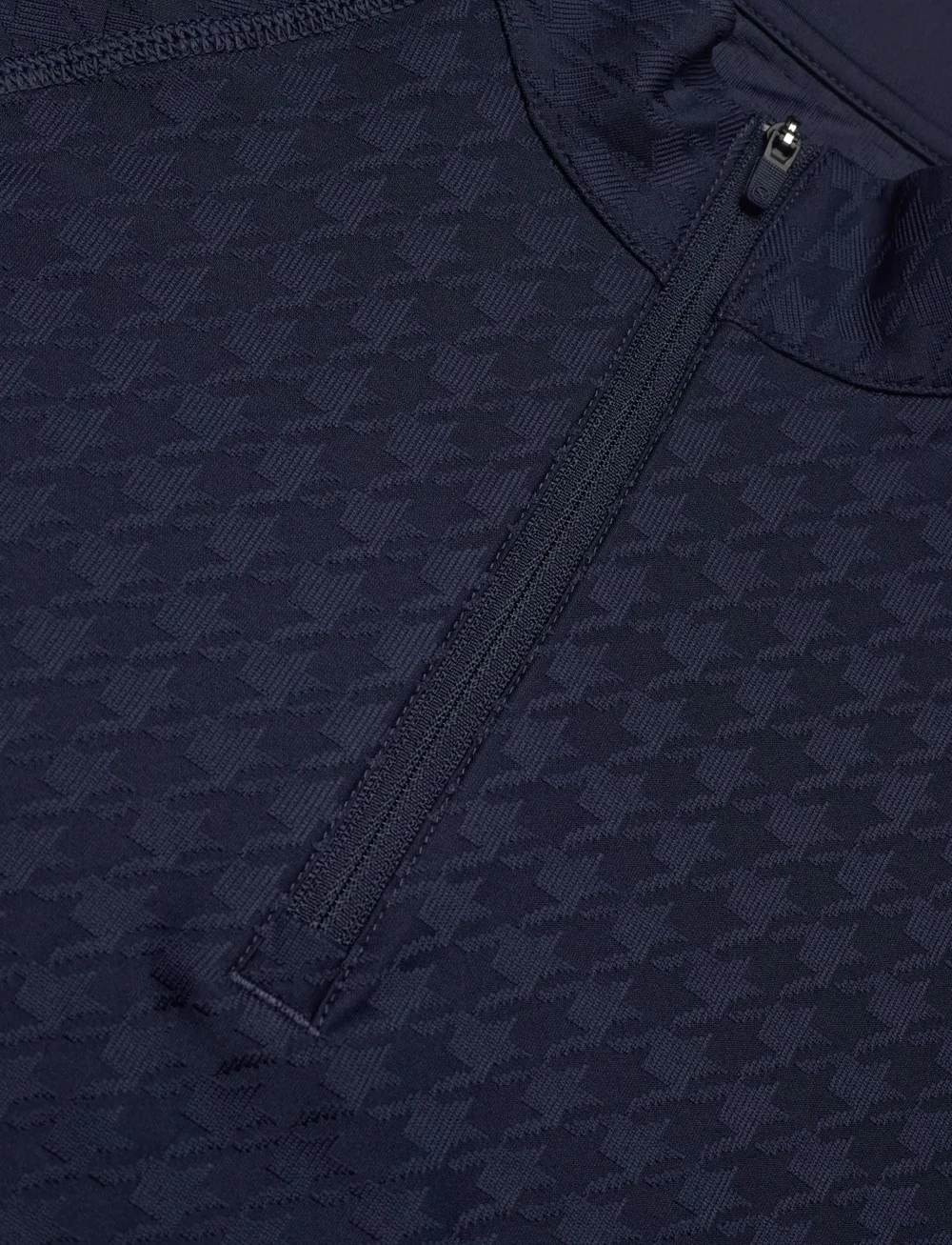 PUMA Golf - W Houndstooth 1/4 Zip - funktionsunterwäsche - oberteile - deep navy - 2