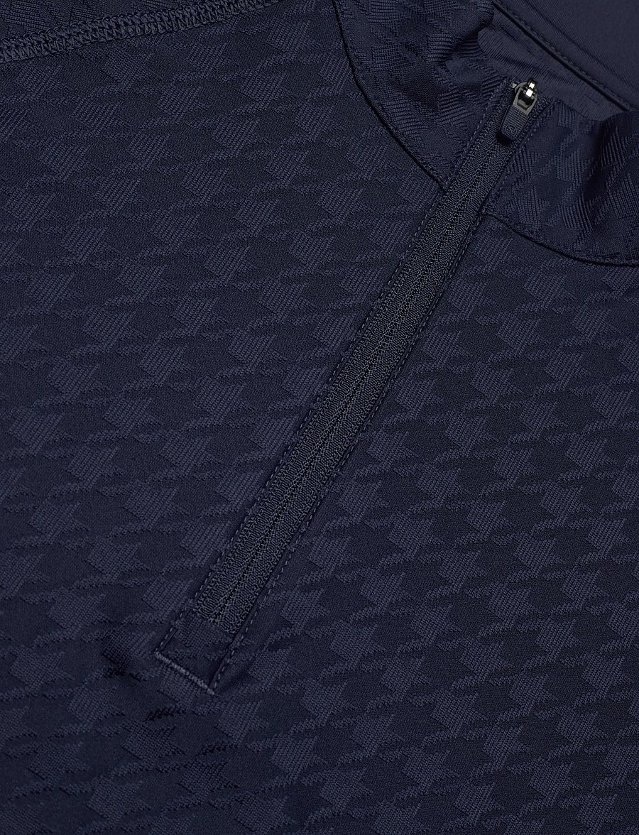 PUMA Golf - W Houndstooth 1/4 Zip - funktionsunterwäsche - oberteile - deep navy - 2