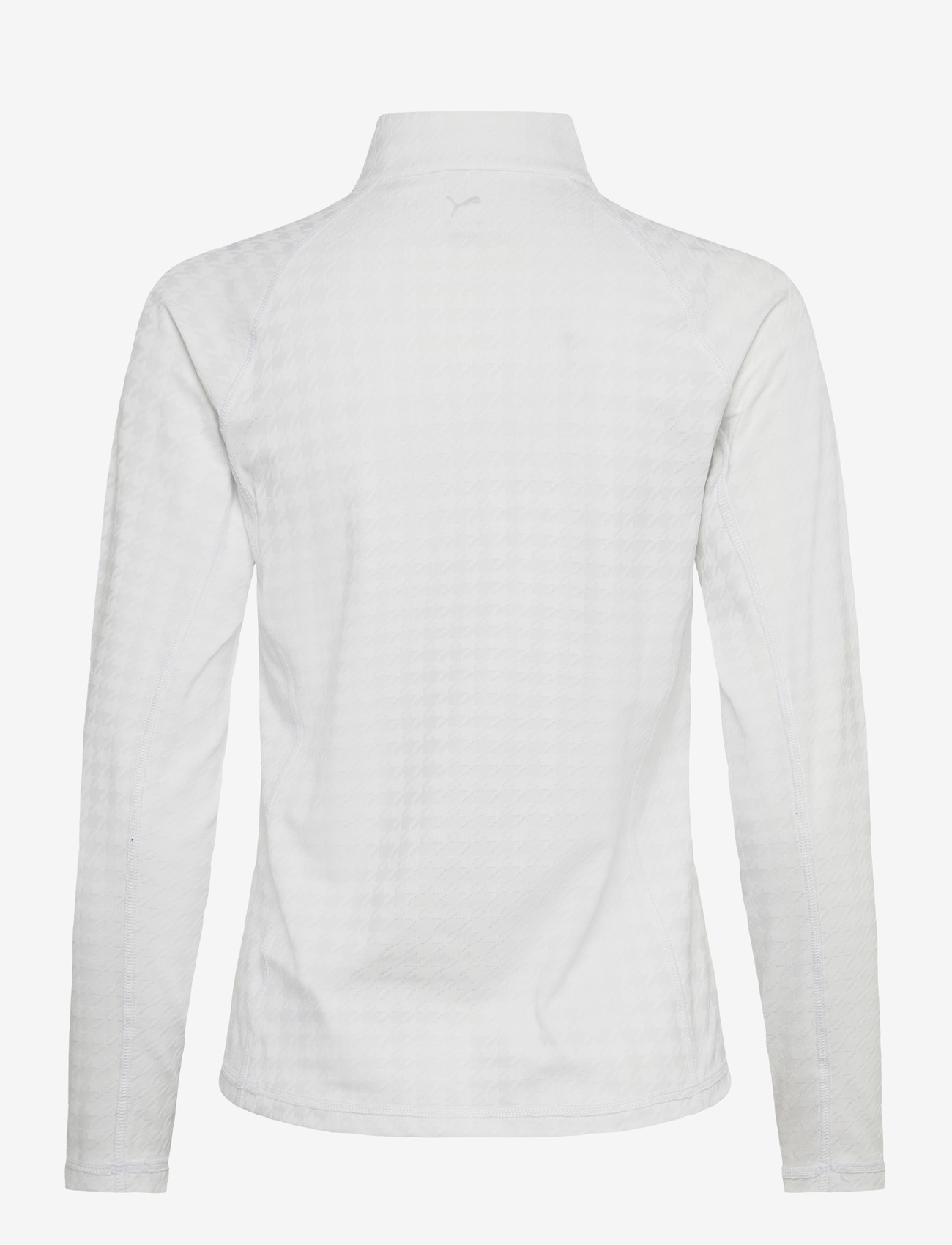 PUMA Golf - W Houndstooth 1/4 Zip - underställströjor - white glow - 1