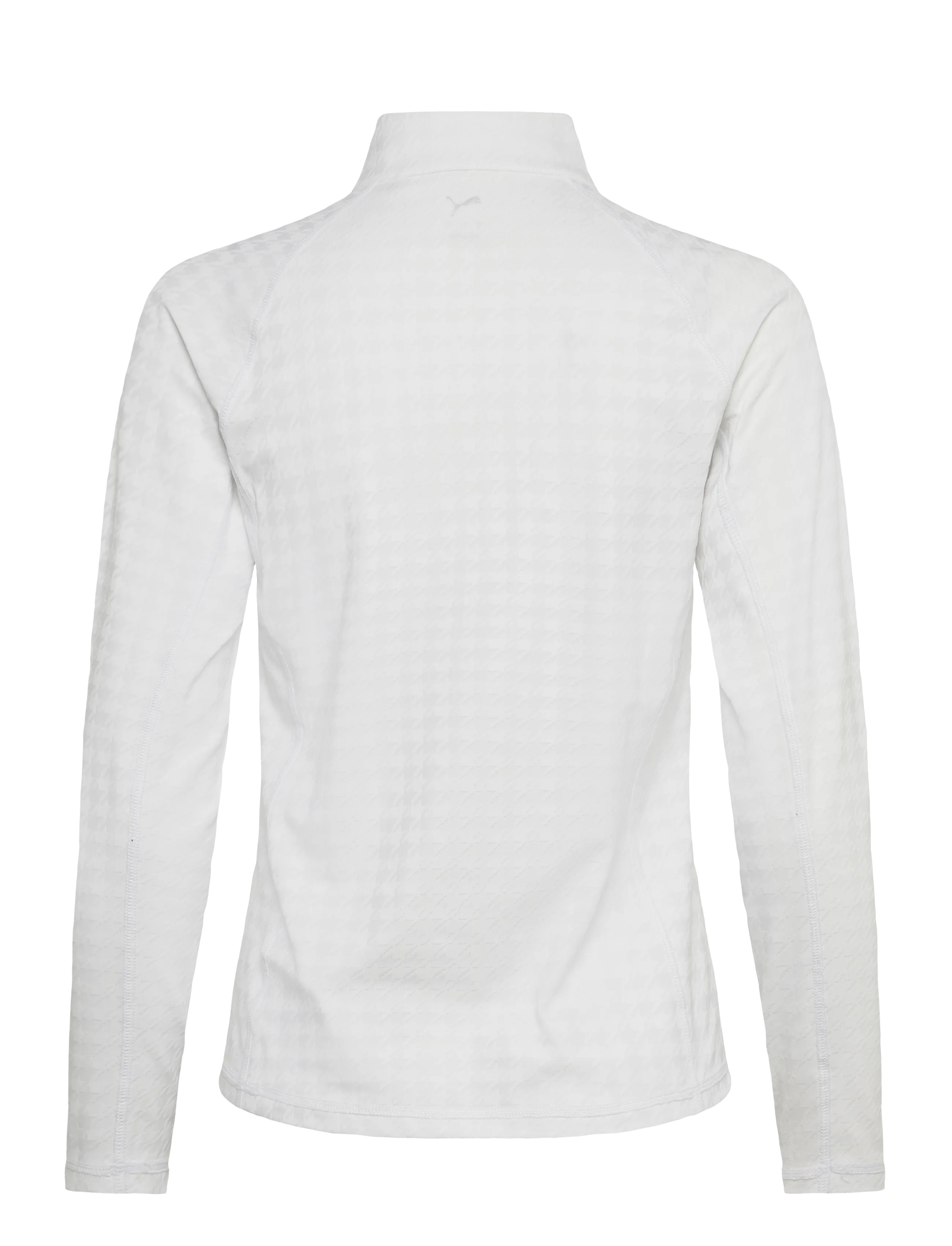 PUMA Golf - W Houndstooth 1/4 Zip - maillot de corps thermique - white glow - 1