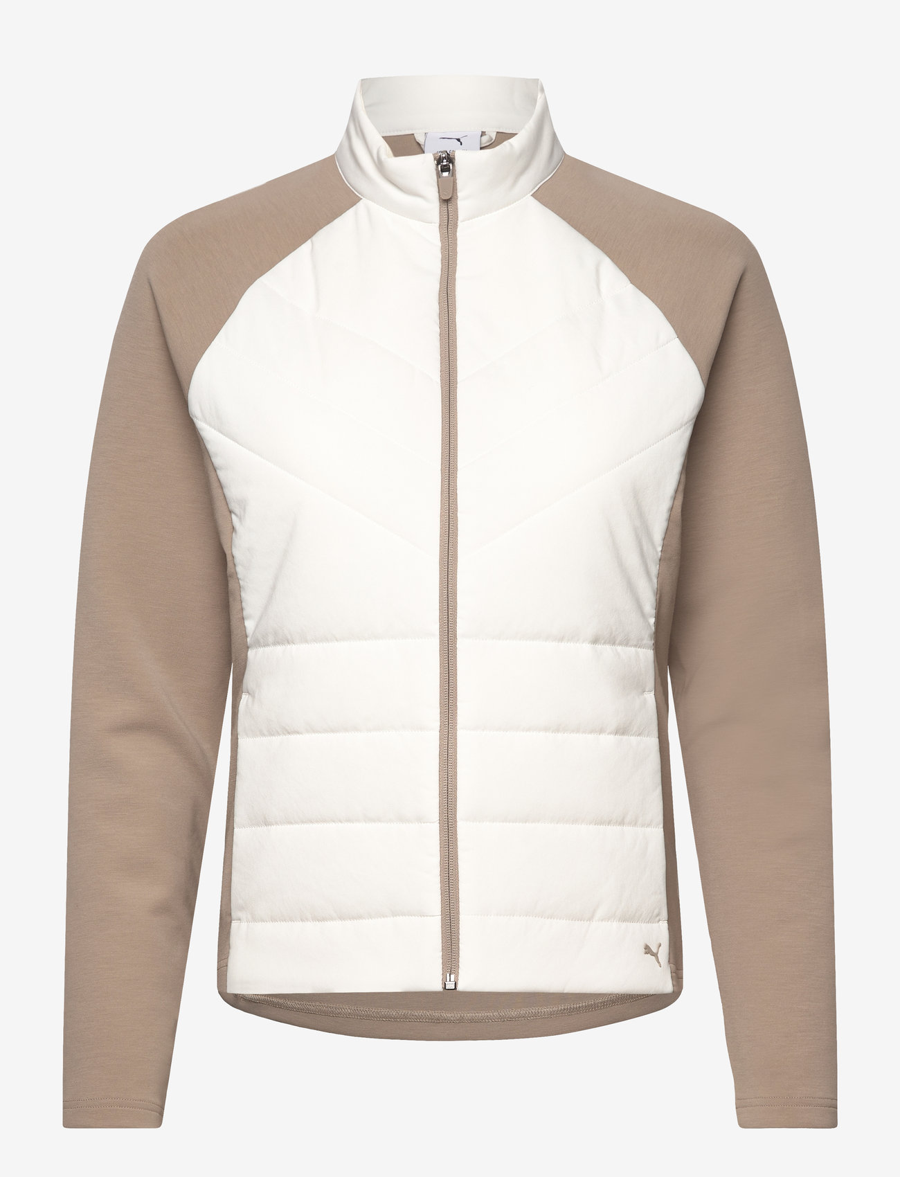 PUMA Golf - W Cloudspun Fleece Hybrid Jacket - fleeces & midlayers - warm white-ice coffee - 0