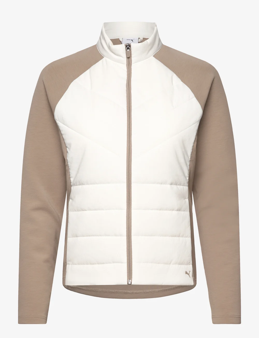 PUMA Golf - W Cloudspun Fleece Hybrid Jacket - fleece & mellanlager - warm white-ice coffee - 0
