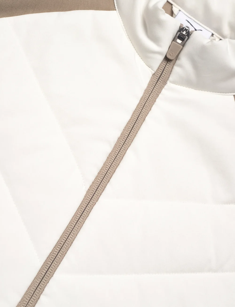 PUMA Golf - W Cloudspun Fleece Hybrid Jacket - fleece & mellanlager - warm white-ice coffee - 2