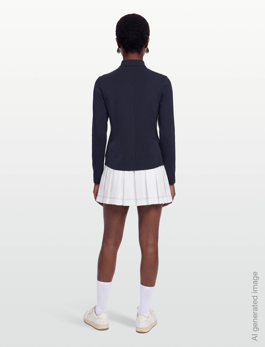 PUMA Golf - W Charlotte Modalon LS Top - funktionsunterwäsche - oberteile - deep navy - 4