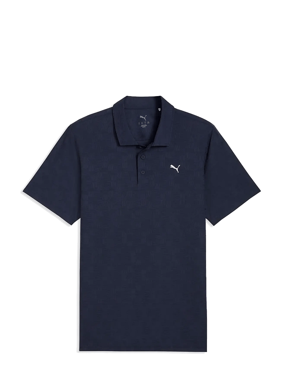PUMA Golf - MATTR Deco Jacquard Polo - LC - toppe & t-shirts - deep navy - 0