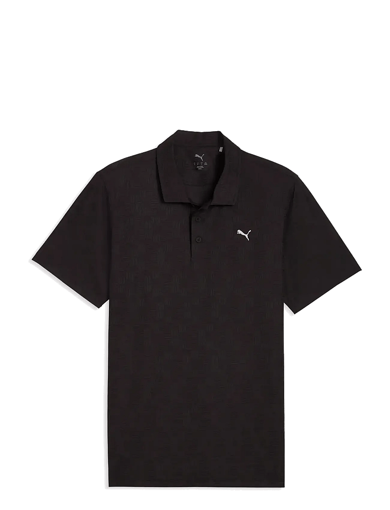 PUMA Golf - MATTR Deco Jacquard Polo - LC - toppe & t-shirts - puma black - 0