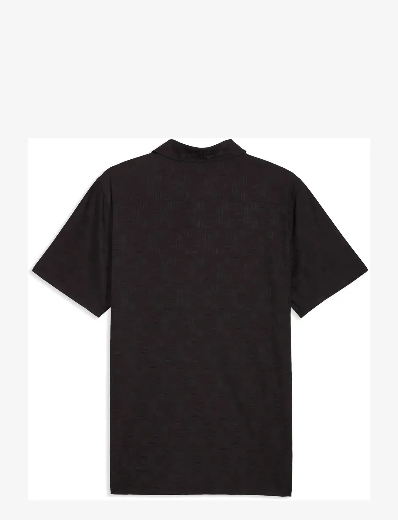 PUMA Golf - MATTR Deco Jacquard Polo - LC - toppe & t-shirts - puma black - 1