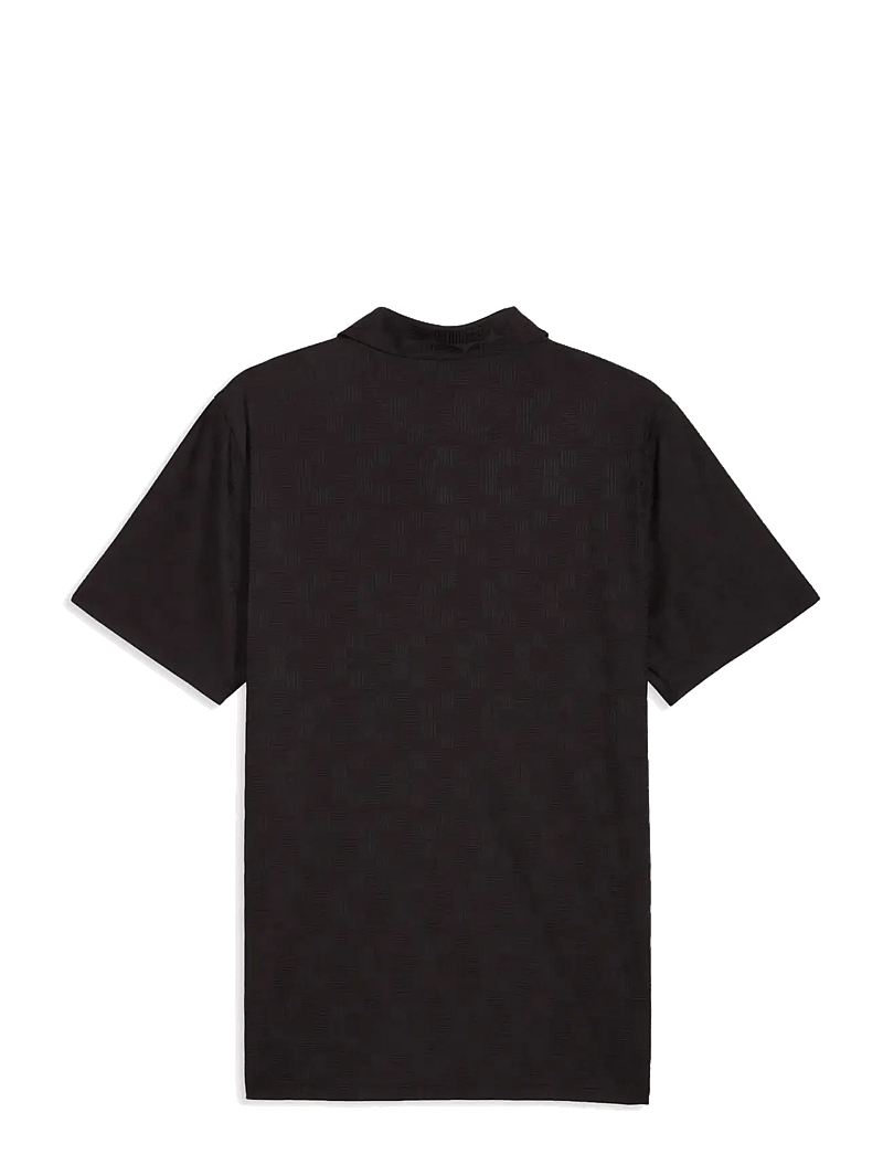PUMA Golf - MATTR Deco Jacquard Polo - LC - toppe & t-shirts - puma black - 1