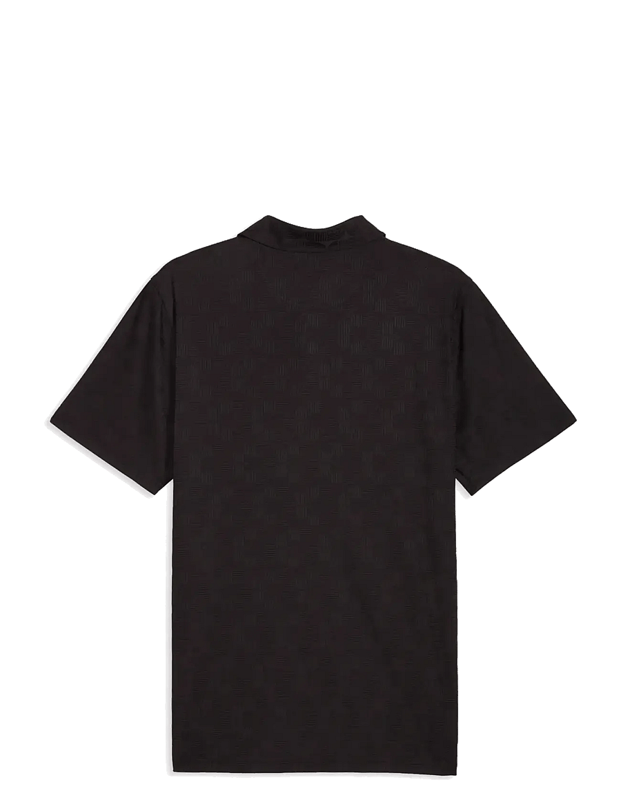PUMA Golf - MATTR Deco Jacquard Polo - LC - oberteile & t-shirts - puma black - 1