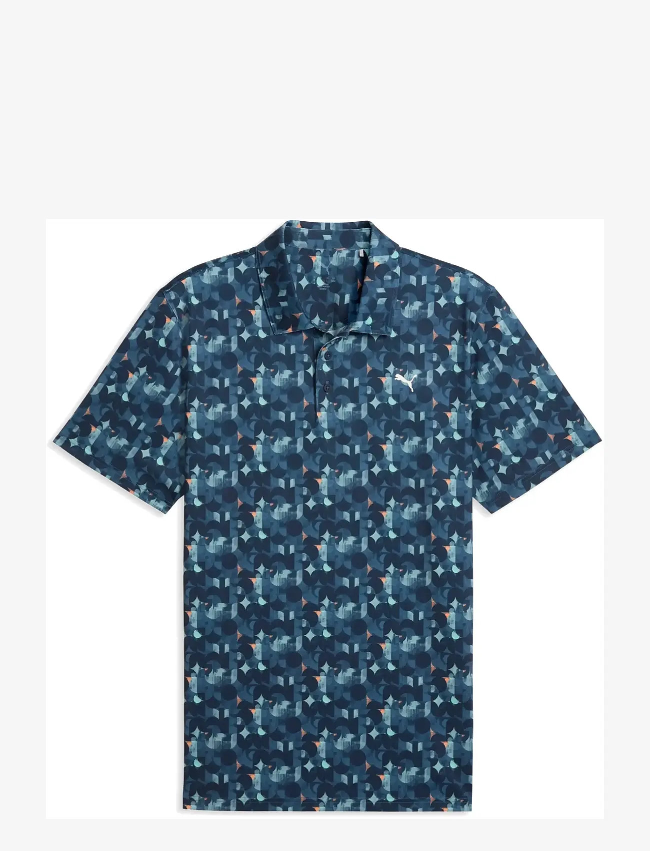PUMA Golf - MATTR Deco Polo - LC - oberteile & t-shirts - deep navy-mint jelly - 0