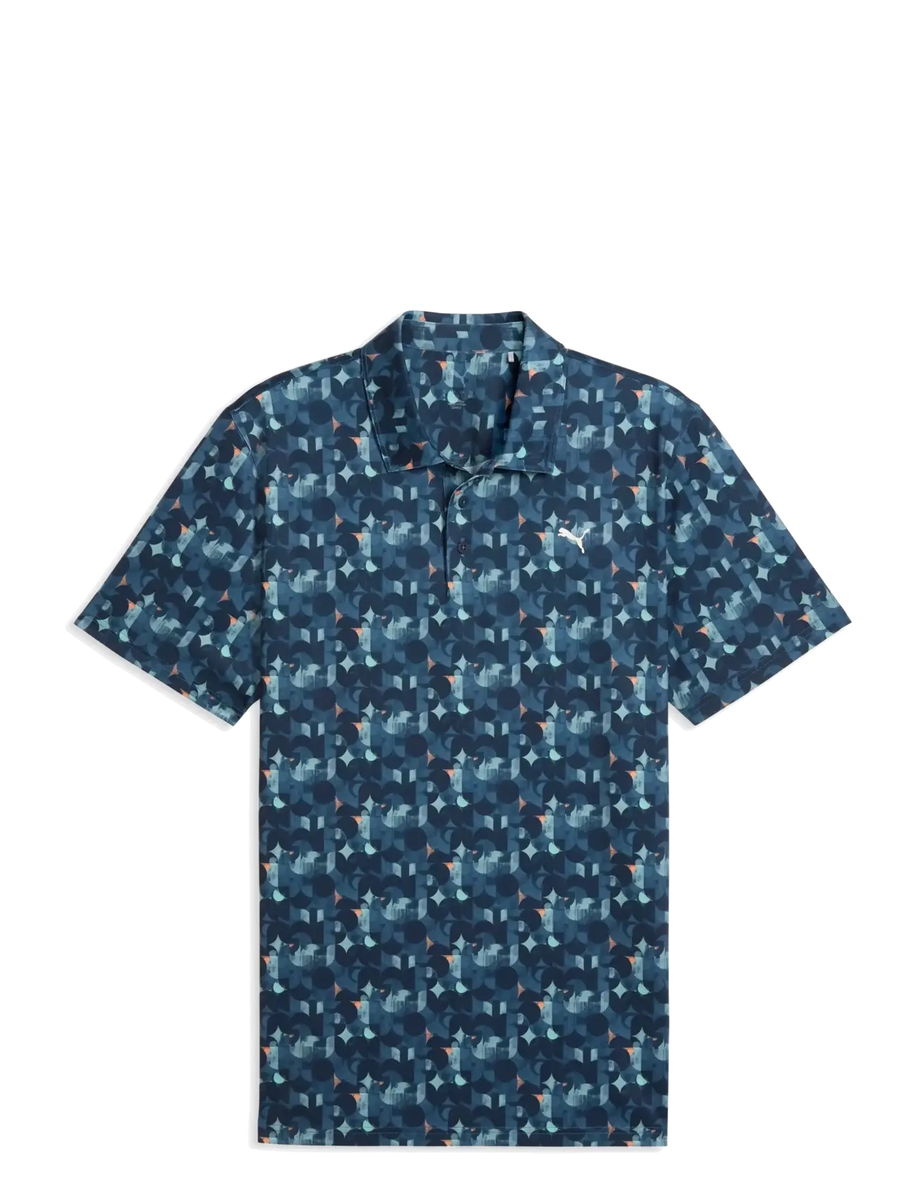 PUMA Golf MATTR Deco Polo - LC - Golf - DEEP NAVY-MINT JELLY / navy