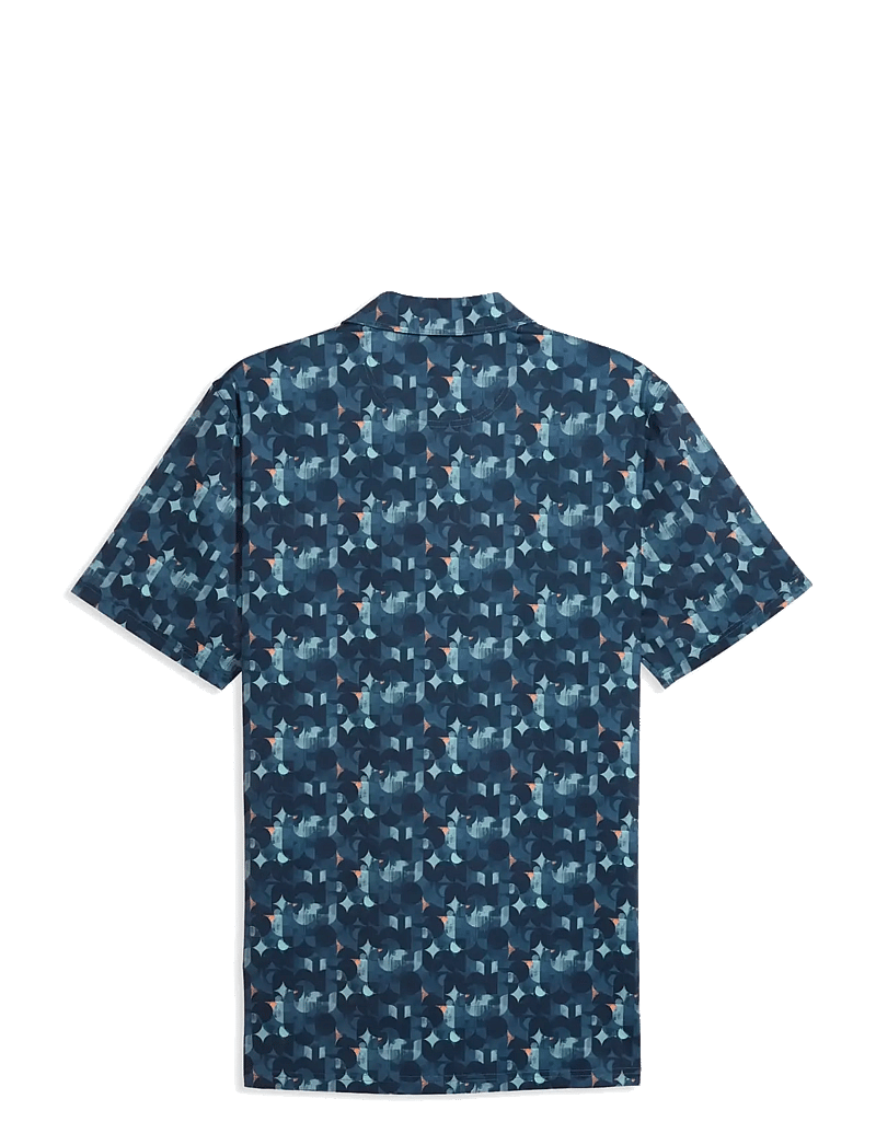 PUMA Golf - MATTR Deco Polo - LC - oberteile & t-shirts - deep navy-mint jelly - 1