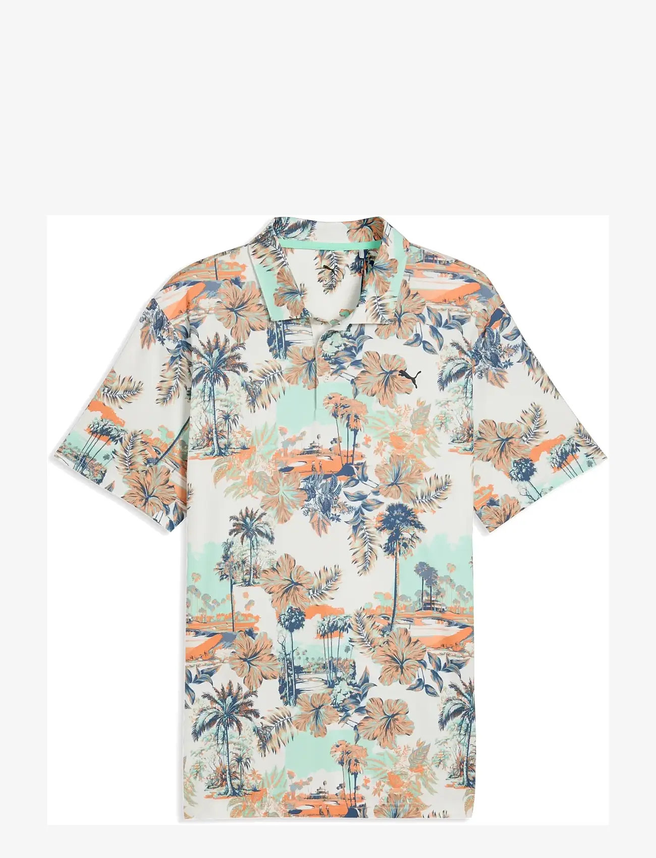 PUMA Golf - Cloudspun Palm Polo - LC - oberteile & t-shirts - warm white-mint jelly-melon glow - 0