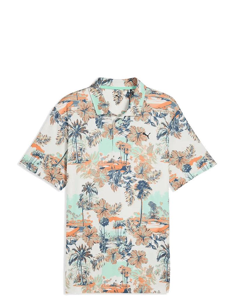 PUMA Golf - Cloudspun Palm Polo - LC - toppar & t-shirts - warm white-mint jelly-melon glow - 0