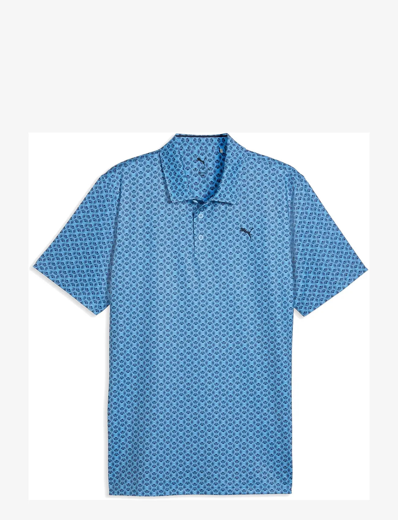 PUMA Golf - MATTR Scallop Polo - LC - oberteile & t-shirts - team light blue-deep navy - 0