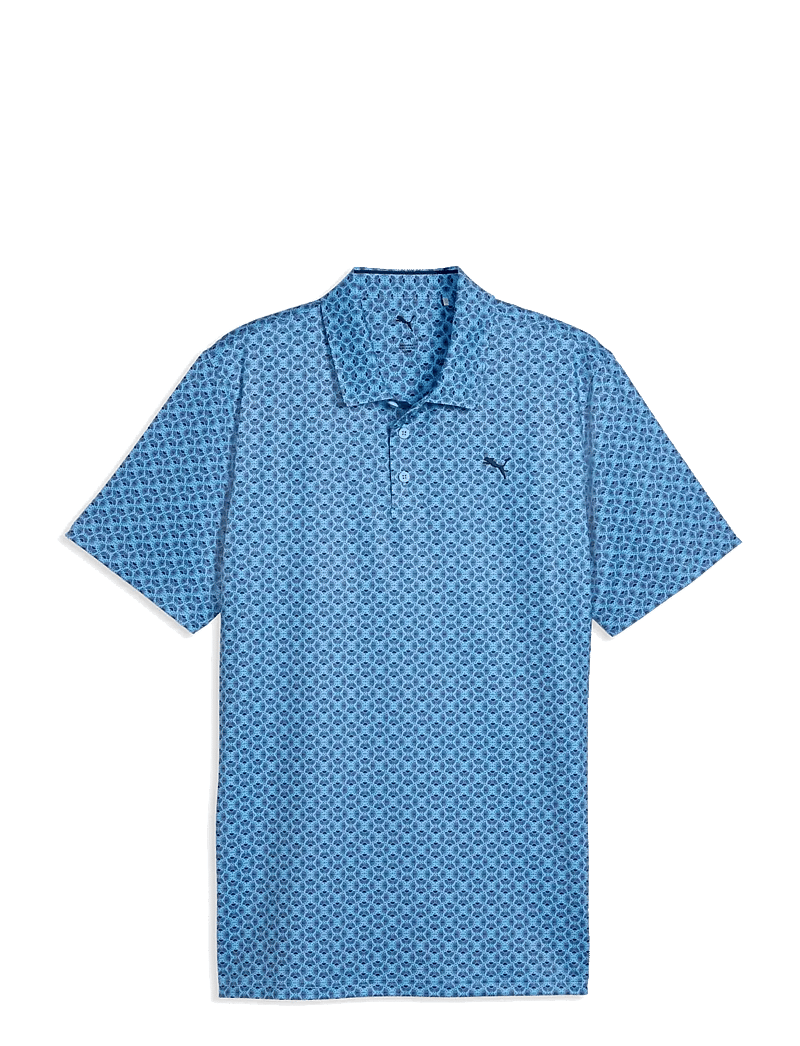 PUMA Golf - MATTR Scallop Polo - LC - oberteile & t-shirts - team light blue-deep navy - 0