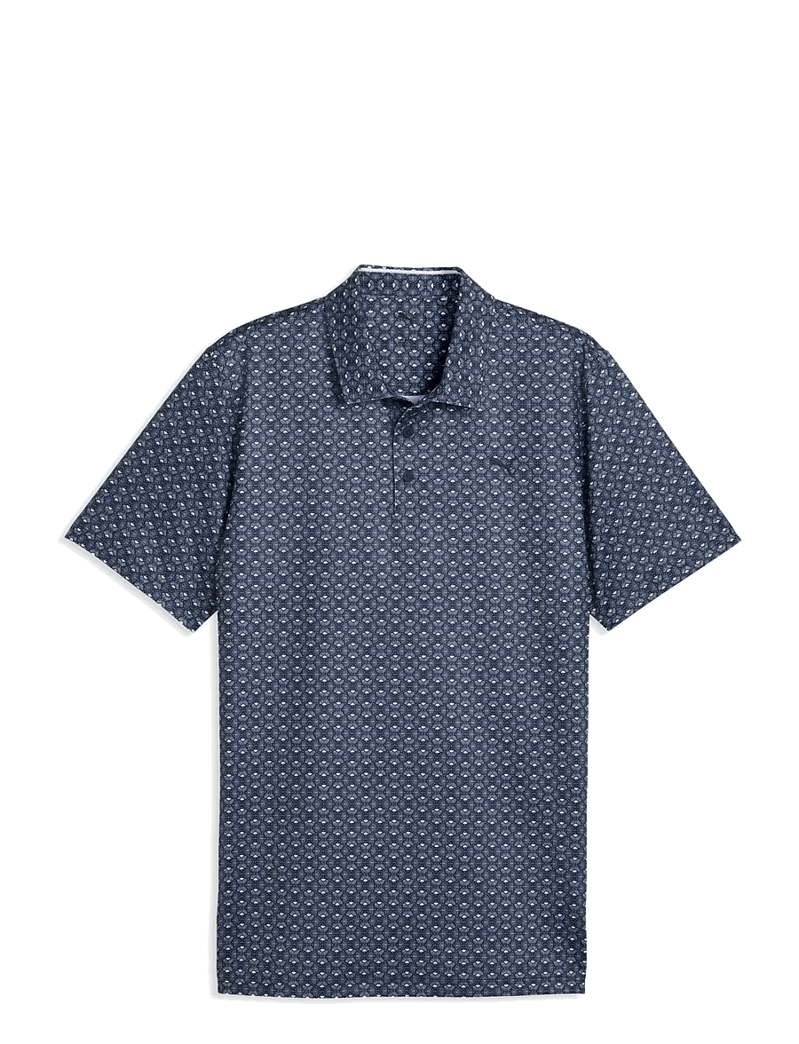 PUMA Golf - MATTR Scallop Polo - LC - toppar og stuttermabolir - deep navy-white glow - 0