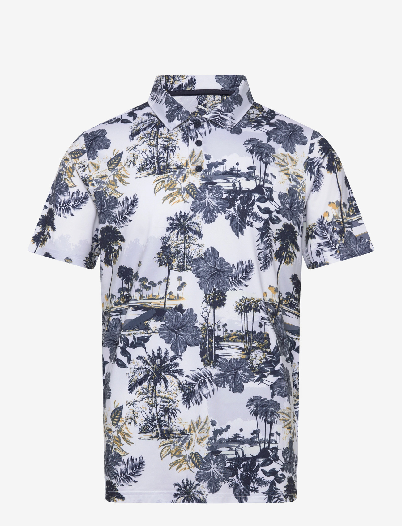 PUMA Golf - Cloudspun Palm Polo - BN - kortærmede poloer - white glow-deep navy - 0