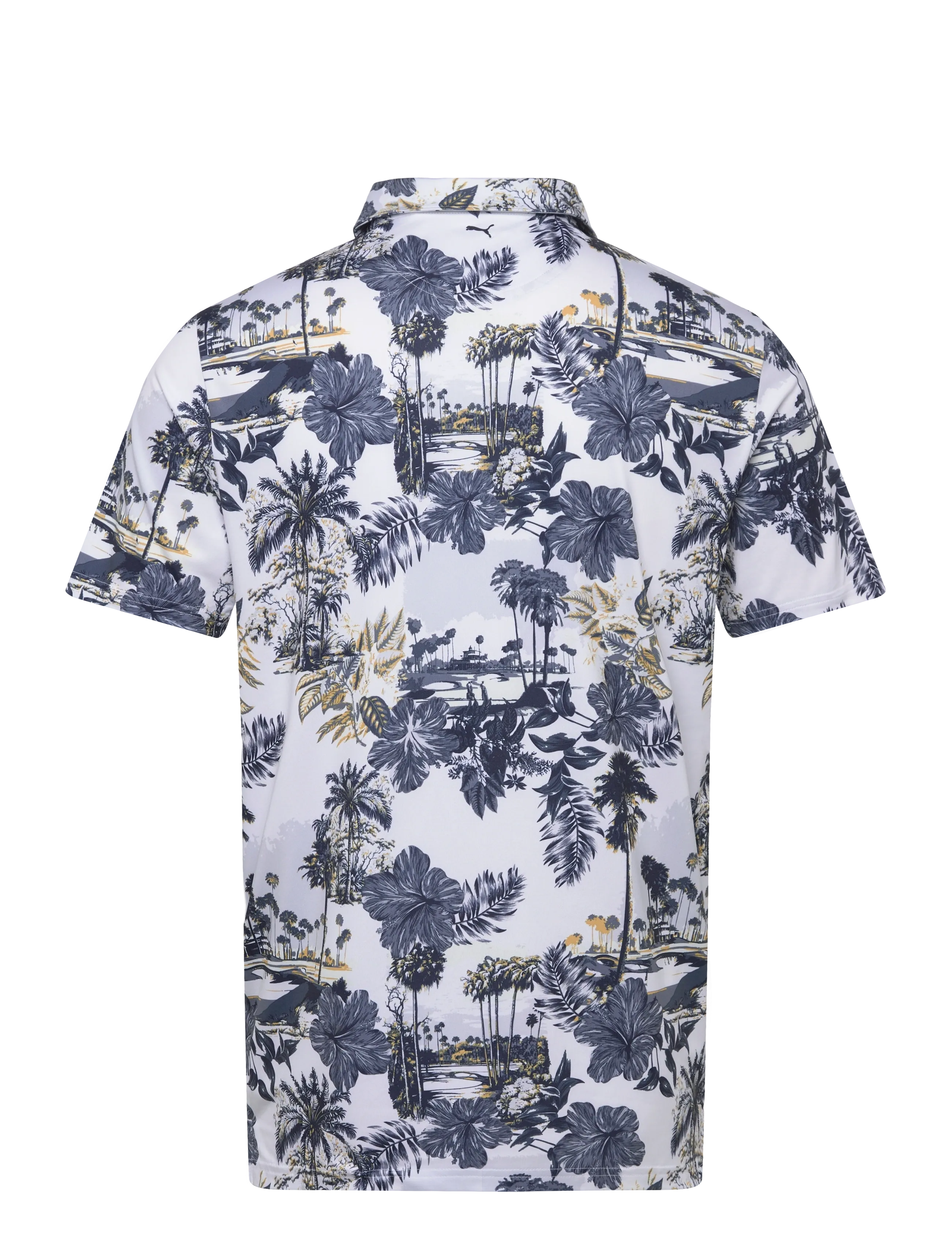 PUMA Golf - Cloudspun Palm Polo - BN - lyhythihaiset - white glow-deep navy - 1