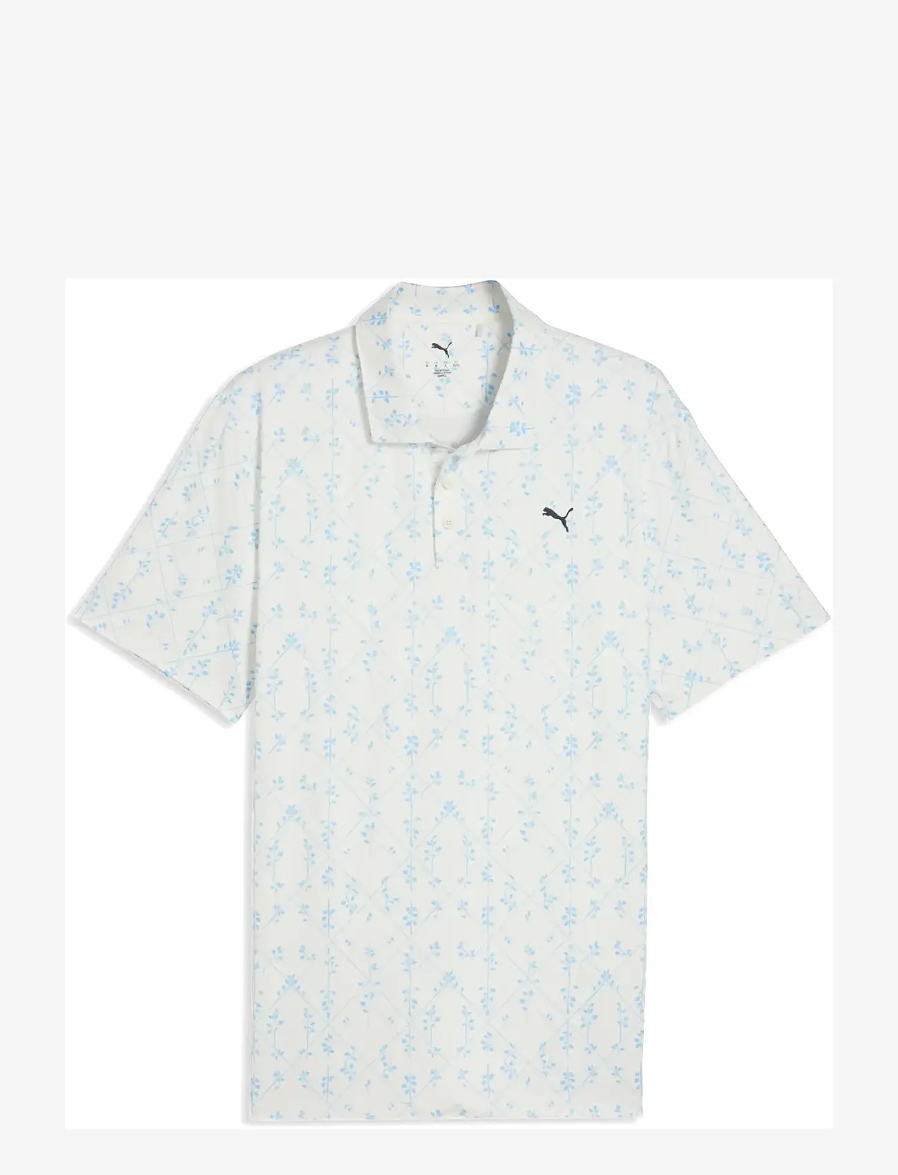 PUMA Golf - Cloudspun Argyle Bloom Polo - LC - oberteile & t-shirts - warm white-team light blue - 0