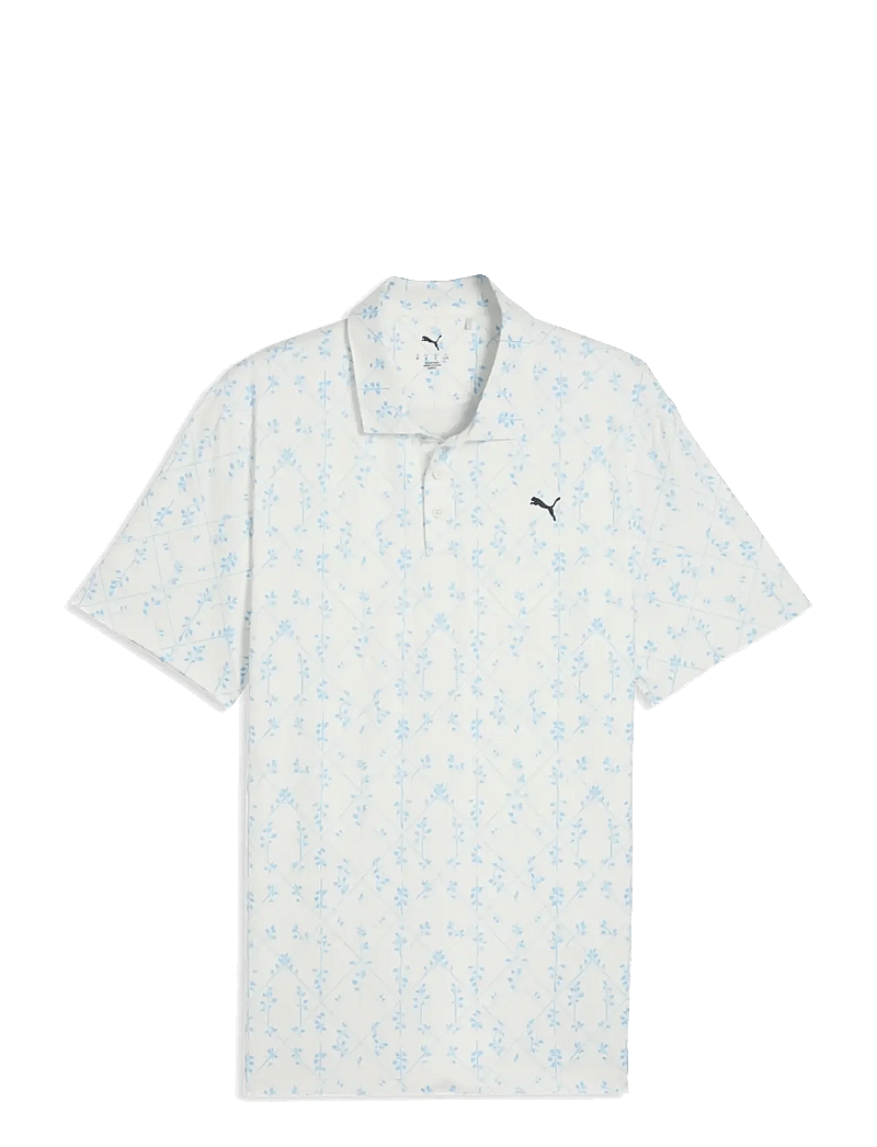 PUMA Golf - Cloudspun Argyle Bloom Polo - LC - oberteile & t-shirts - warm white-team light blue - 0
