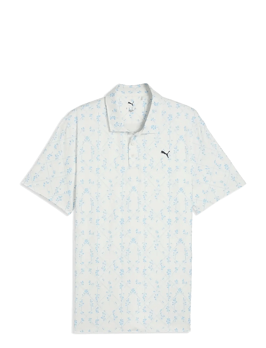 PUMA Golf - Cloudspun Argyle Bloom Polo - LC - oberteile & t-shirts - warm white-team light blue - 0