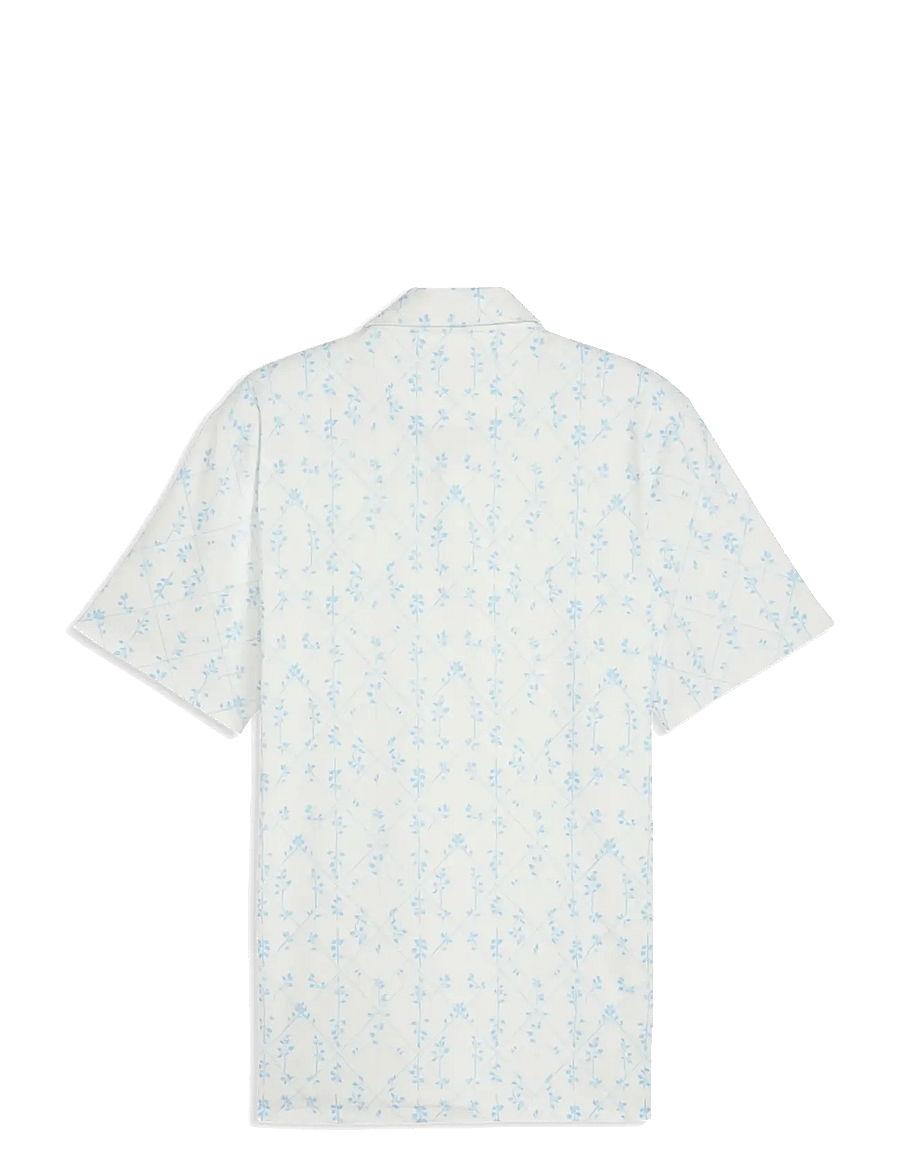 PUMA Golf - Cloudspun Argyle Bloom Polo - LC - oberteile & t-shirts - warm white-team light blue - 1