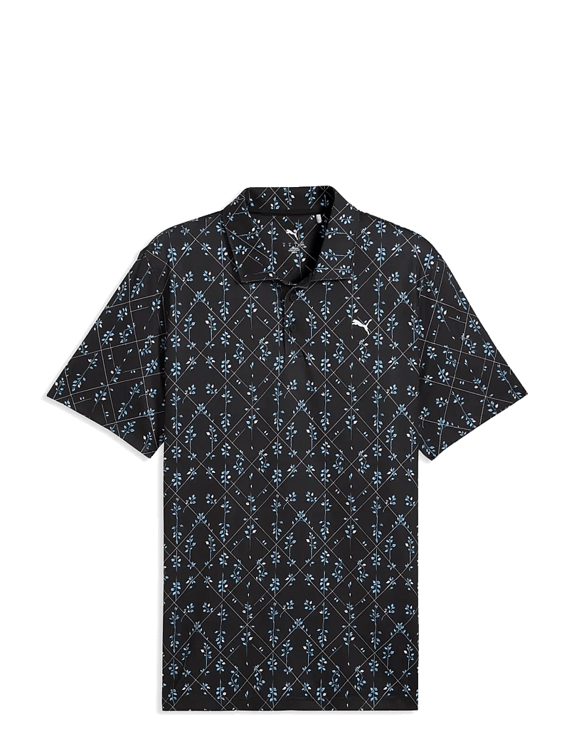 PUMA Golf - Cloudspun Argyle Bloom Polo - LC - oberteile & t-shirts - puma black-rose blossom - 0
