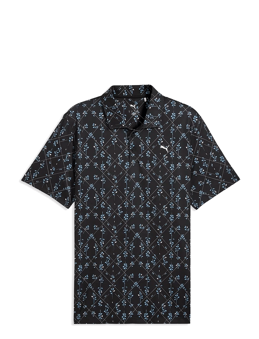 PUMA Golf - Cloudspun Argyle Bloom Polo - LC - alussärgid ja t-särgid - puma black-rose blossom - 0