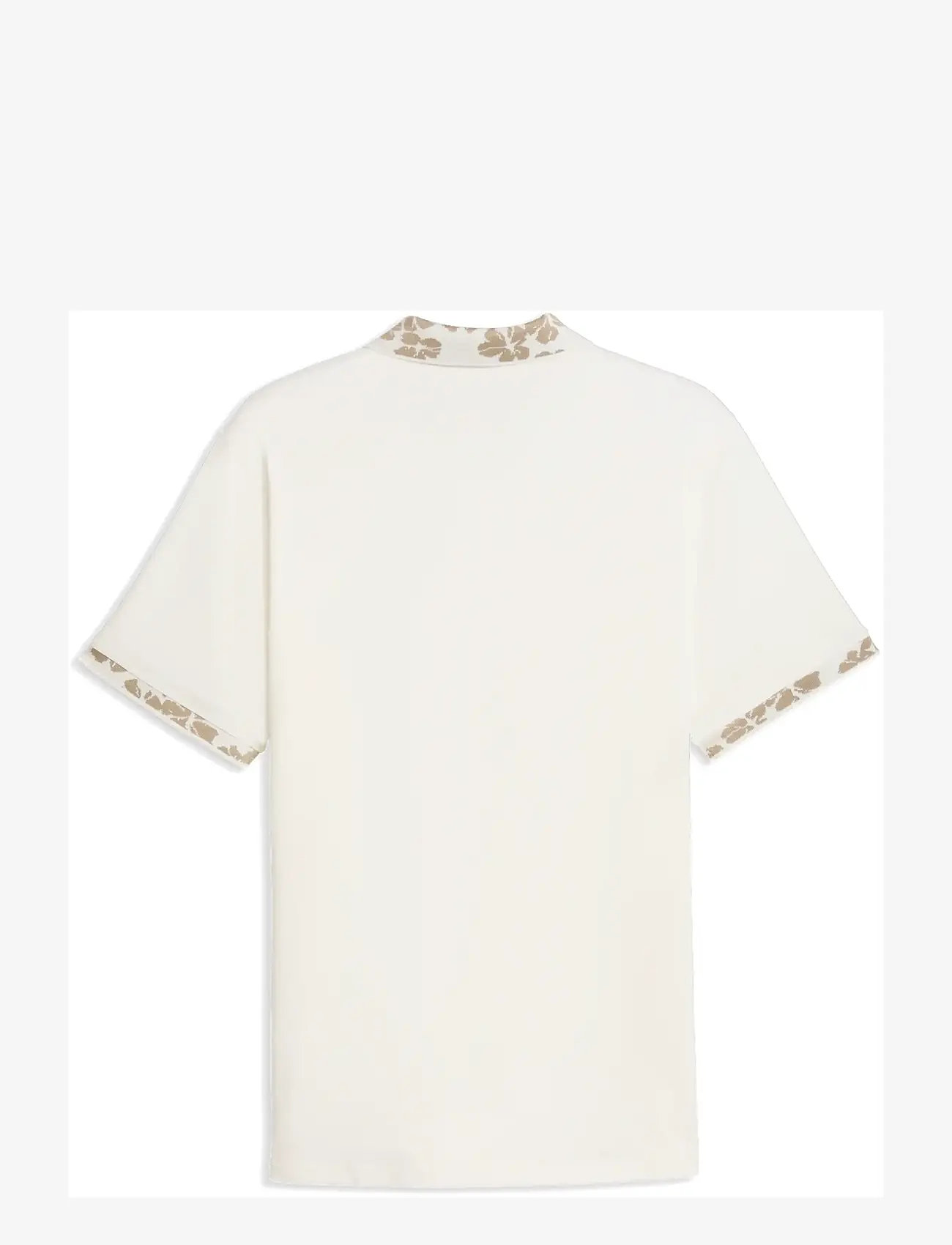 PUMA Golf - Modalon Floral Rib Polo - LC - oberteile & t-shirts - warm white-ice coffee - 1