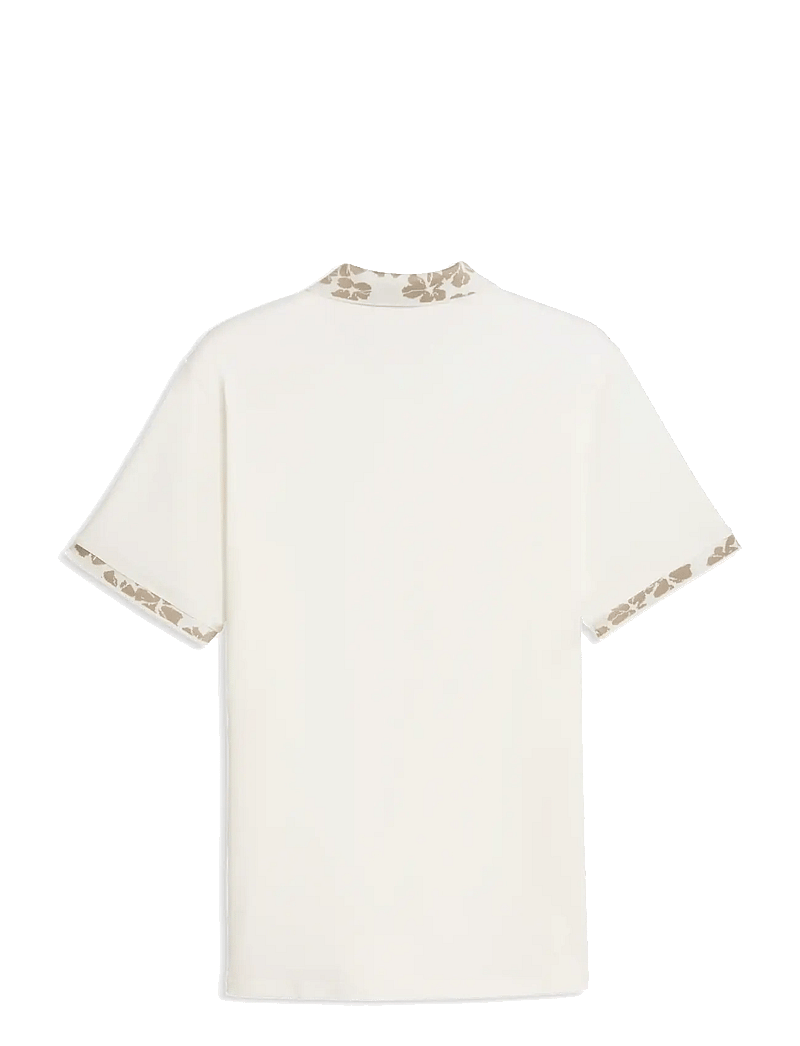 PUMA Golf - Modalon Floral Rib Polo - LC - oberteile & t-shirts - warm white-ice coffee - 1