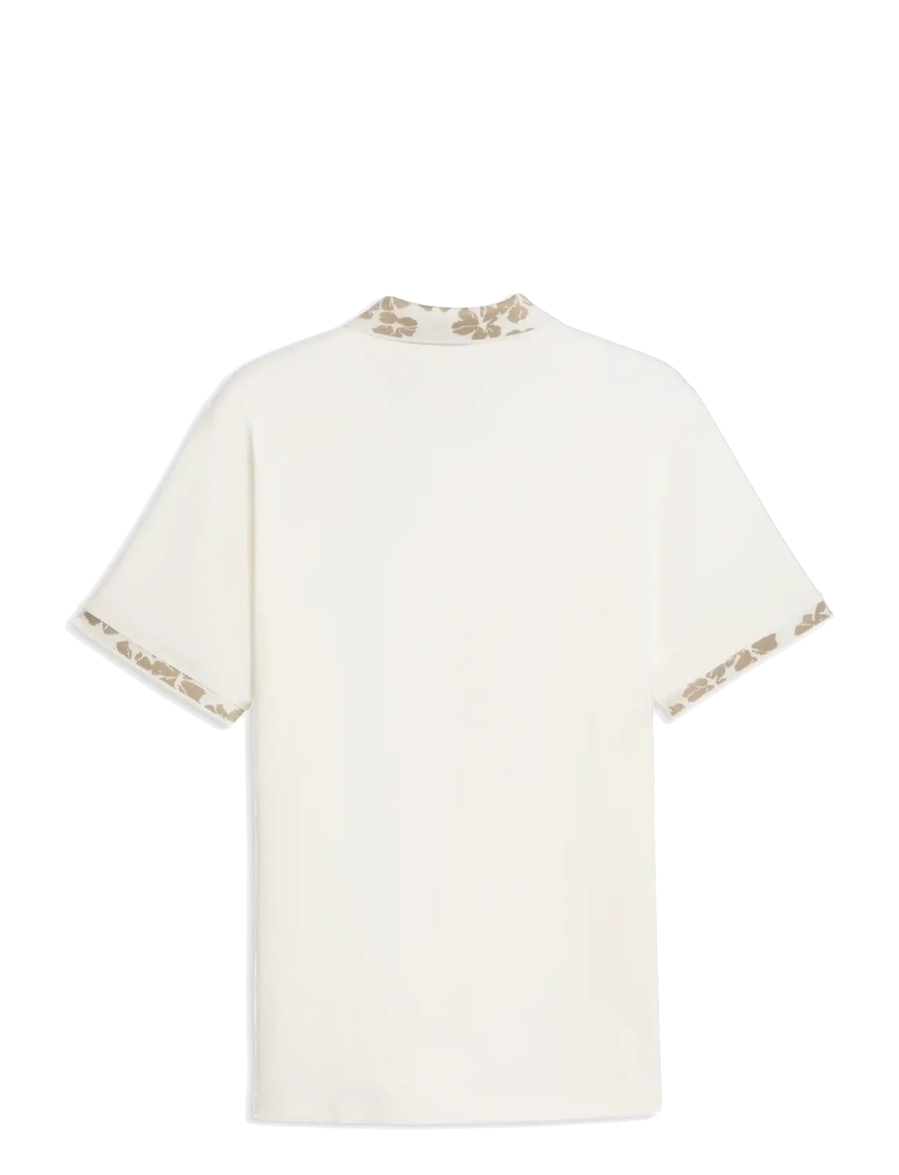 PUMA Golf - Modalon Floral Rib Polo - LC - toppar & t-shirts - warm white-ice coffee - 1