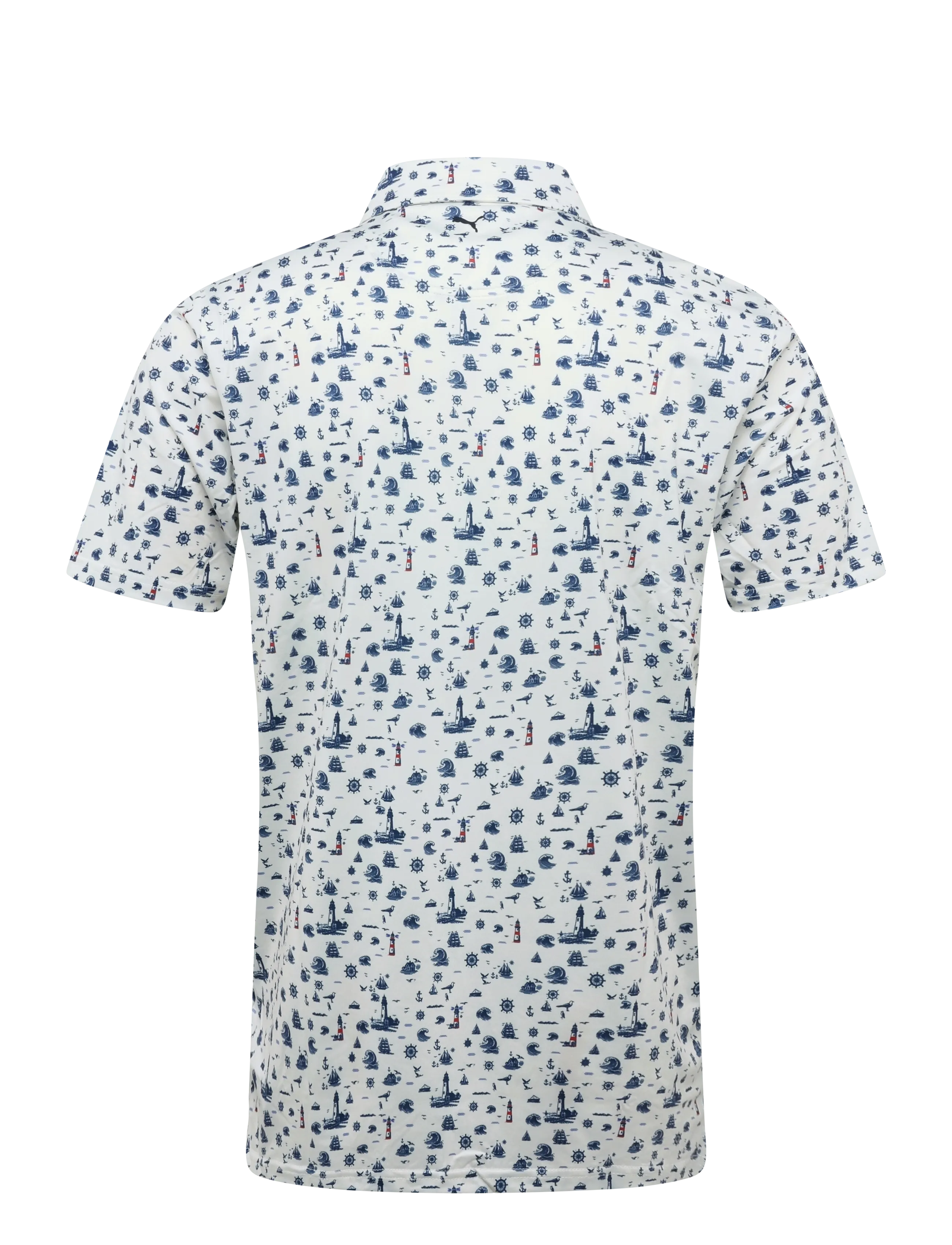 PUMA Golf - MATTR Lighthouse Polo - BN - warm white-deep navy-candy apple - 1