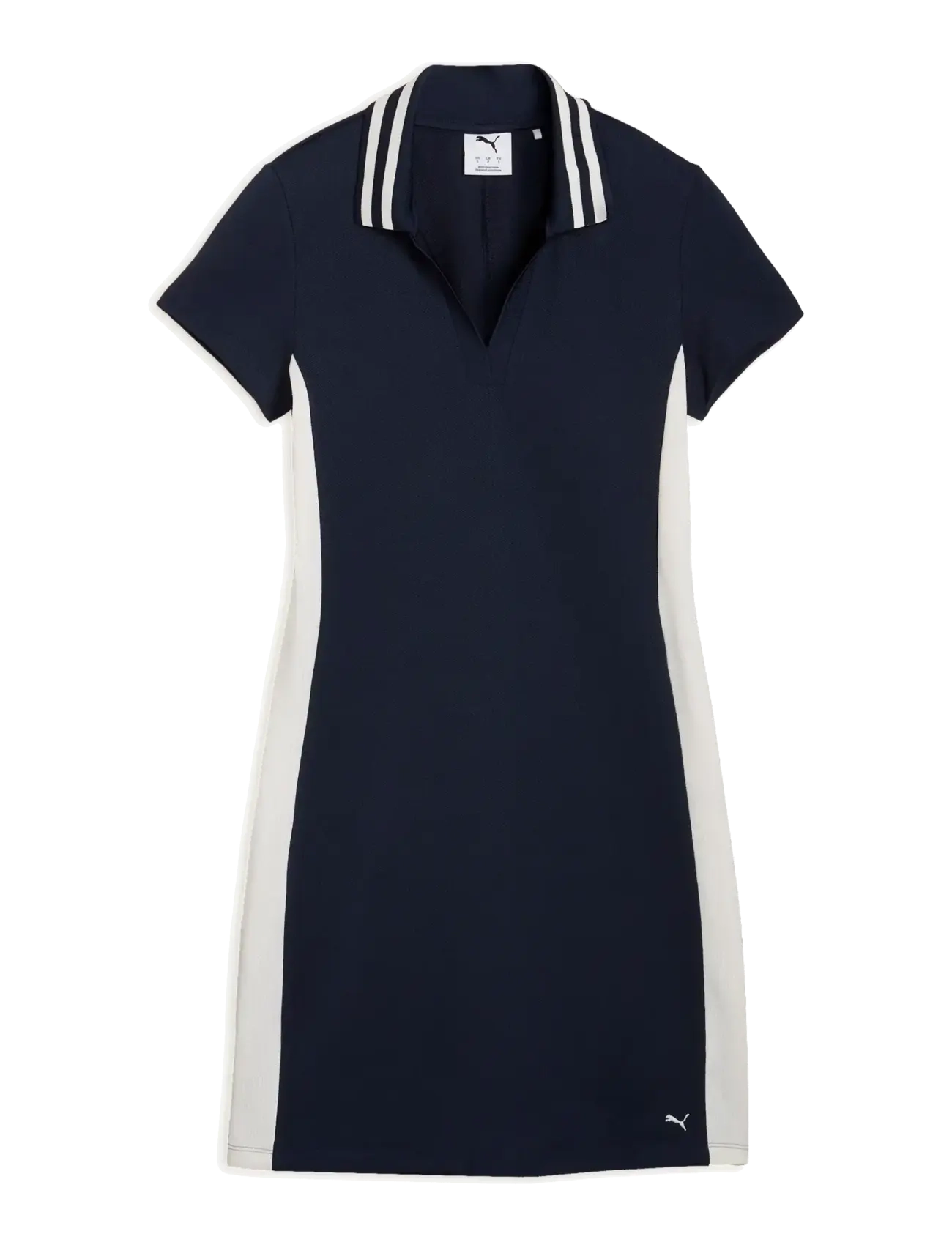 PUMA Golf W Pique Golf Dress - Kläder - DEEP NAVY-WARM WHITE / navy