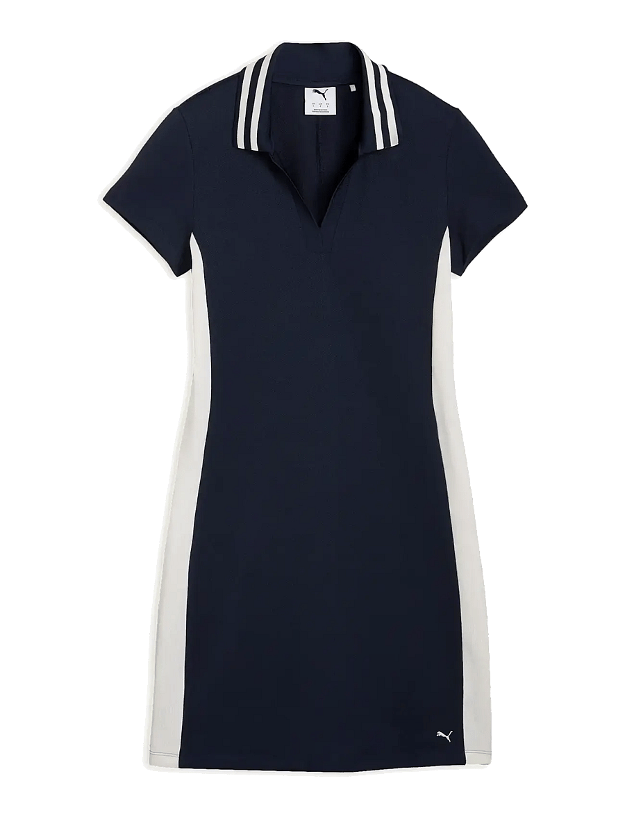 PUMA Golf - W Pique Golf Dress - kjoler & nederdele - deep navy-warm white - 0