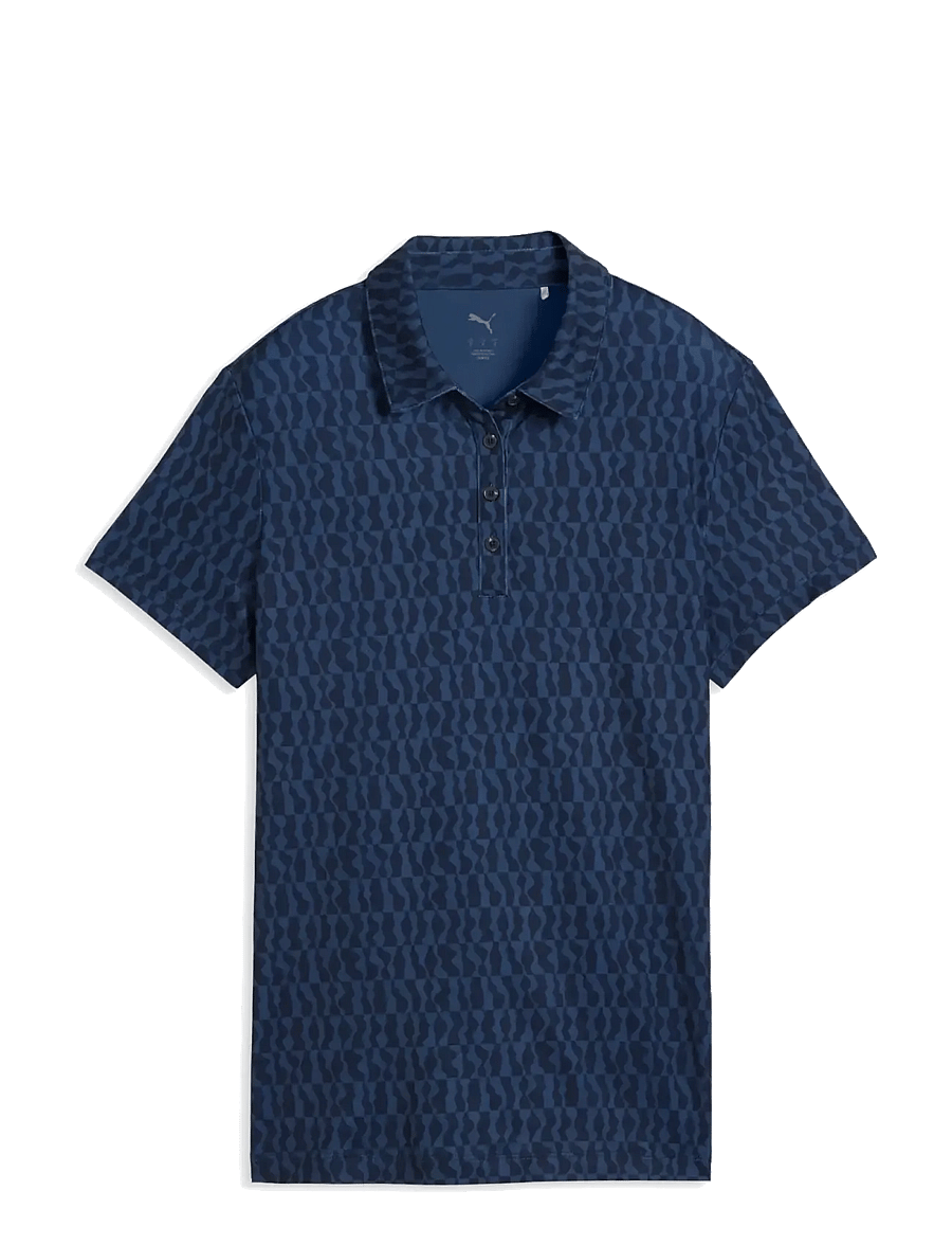 PUMA Golf - W Cloudspun Wavey SS Polo - oberteile & t-shirts - deep navy - 0
