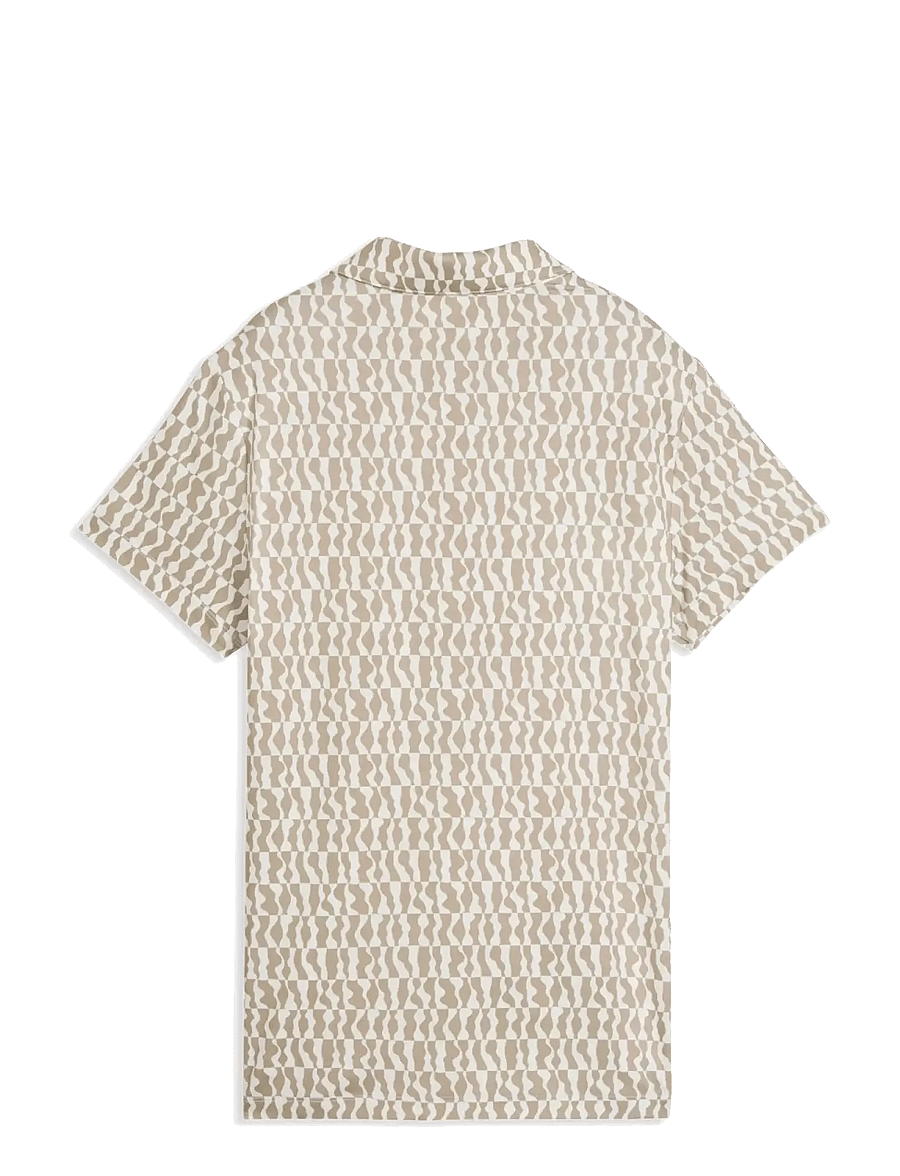 PUMA Golf - W Cloudspun Wavey SS Polo - toppe & t-shirts - ice coffee - 1