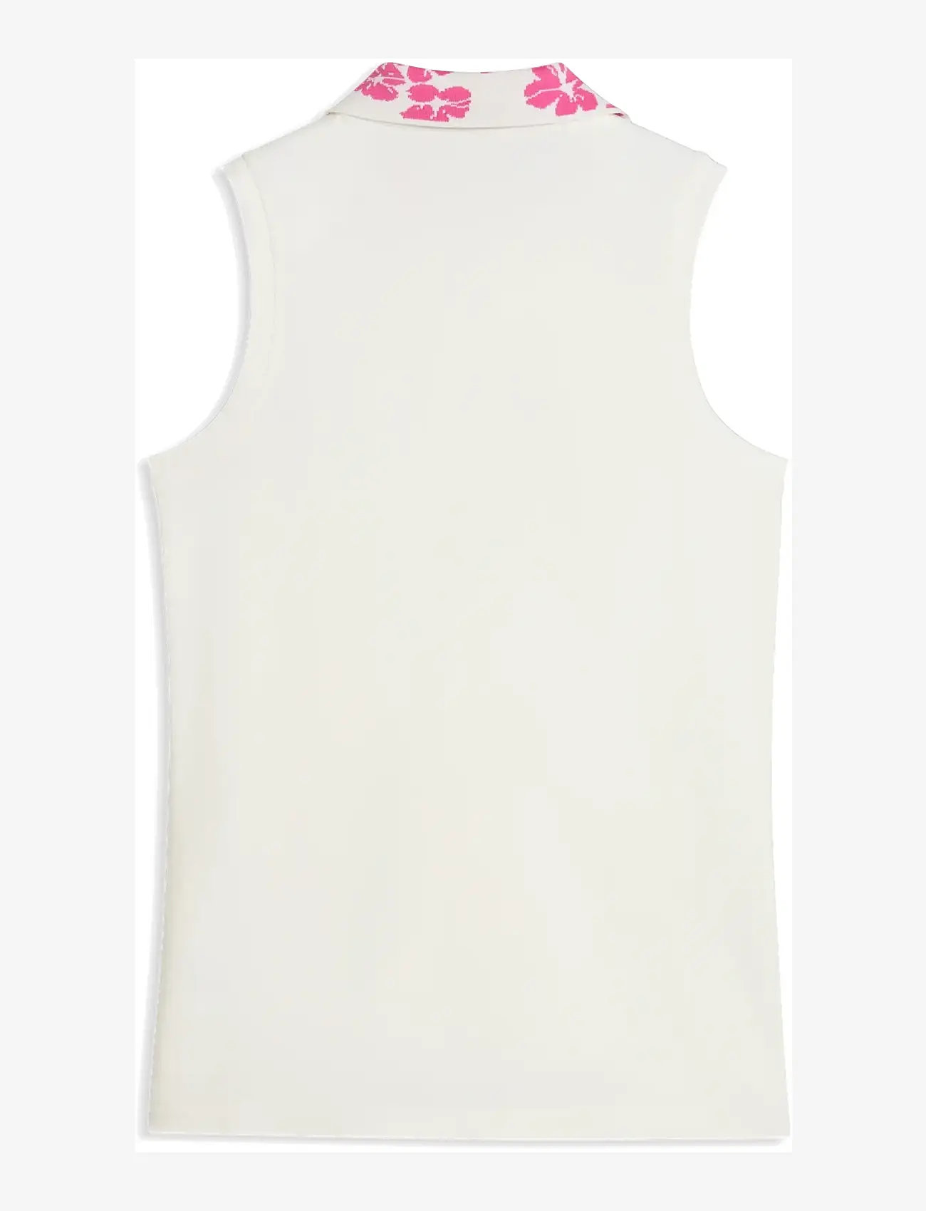 PUMA Golf - W Modalon Floral Rib SL Polo - oberteile & t-shirts - warm white-pink opal - 1