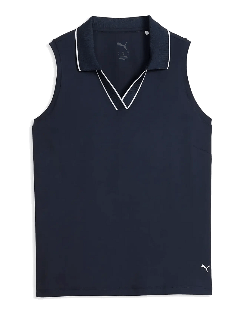 PUMA Golf - W Cloudspun Ess SL Polo - toppe & t-shirts - deep navy - 0