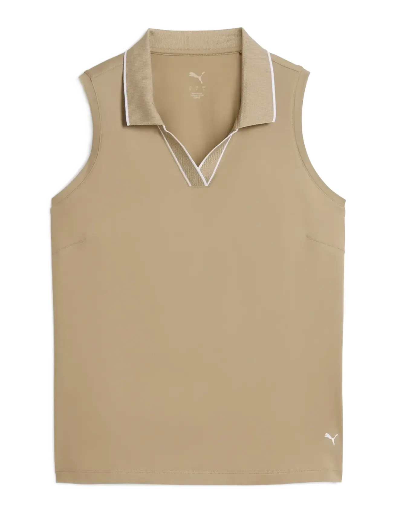 PUMA Golf W Cloudspun Ess Sl Polo, Kvinder, Ærmeløs Polo T-shirt, Cream, Str: M