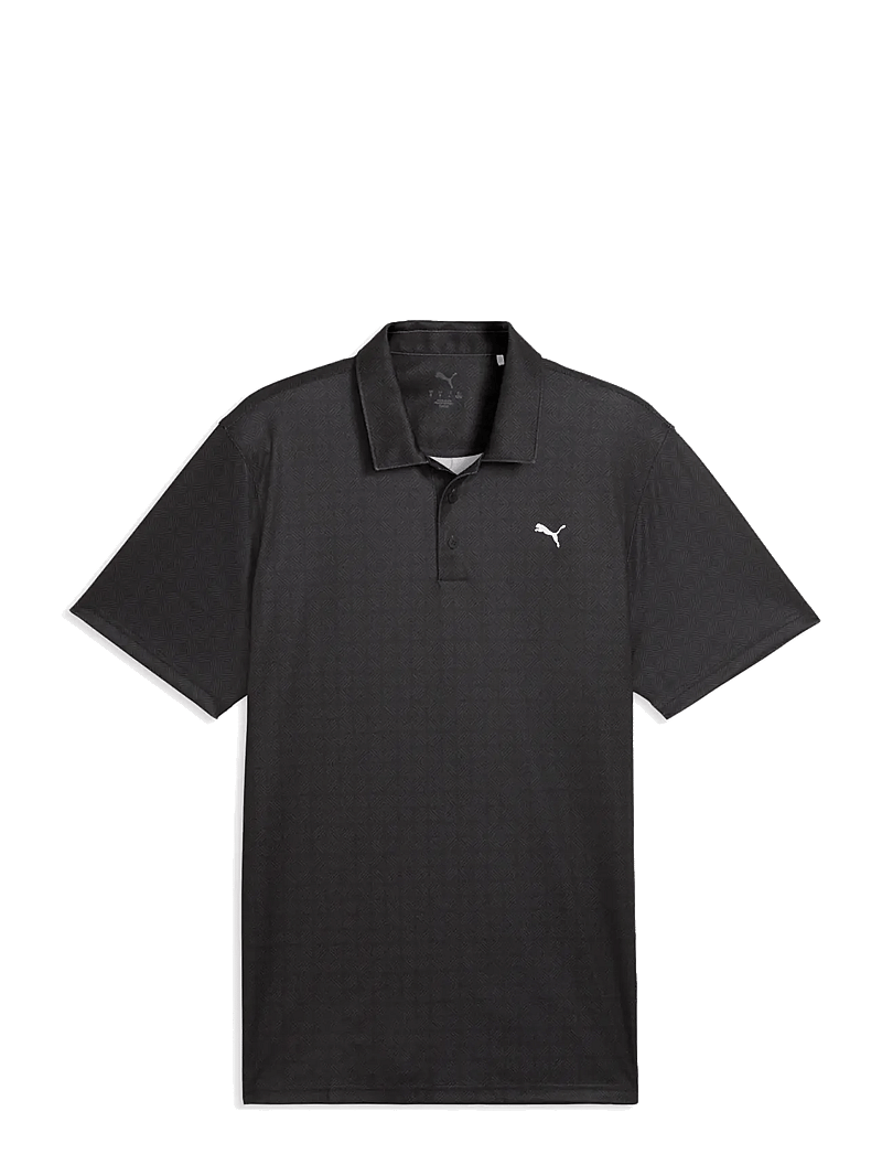 PUMA Golf - Pure 2.0 Geo Diamond Polo - oberteile & t-shirts - puma black-shady gray - 0
