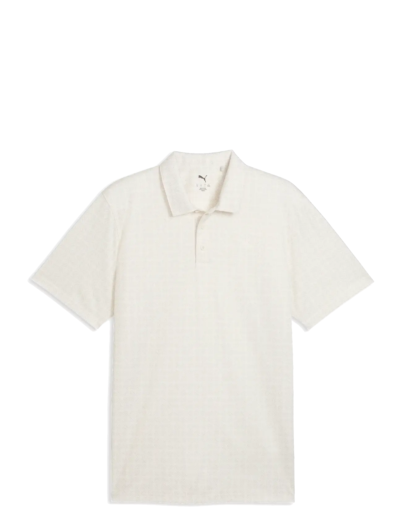 PUMA Golf Pure 2.0 Geo Diamond Polo - Poloshirts - WARM WHITE-ICE COFFEE / cream