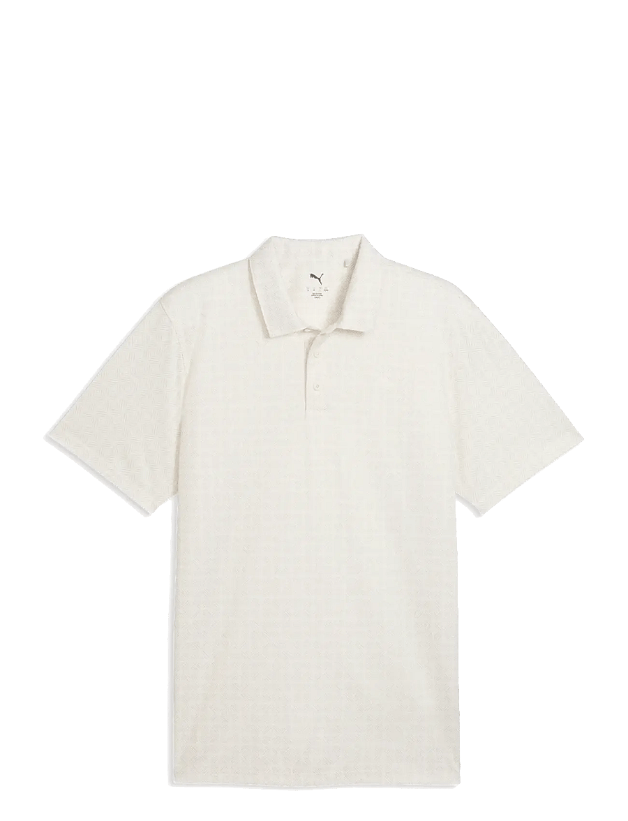 PUMA Golf - Pure 2.0 Geo Diamond Polo - oberteile & t-shirts - warm white-ice coffee - 0